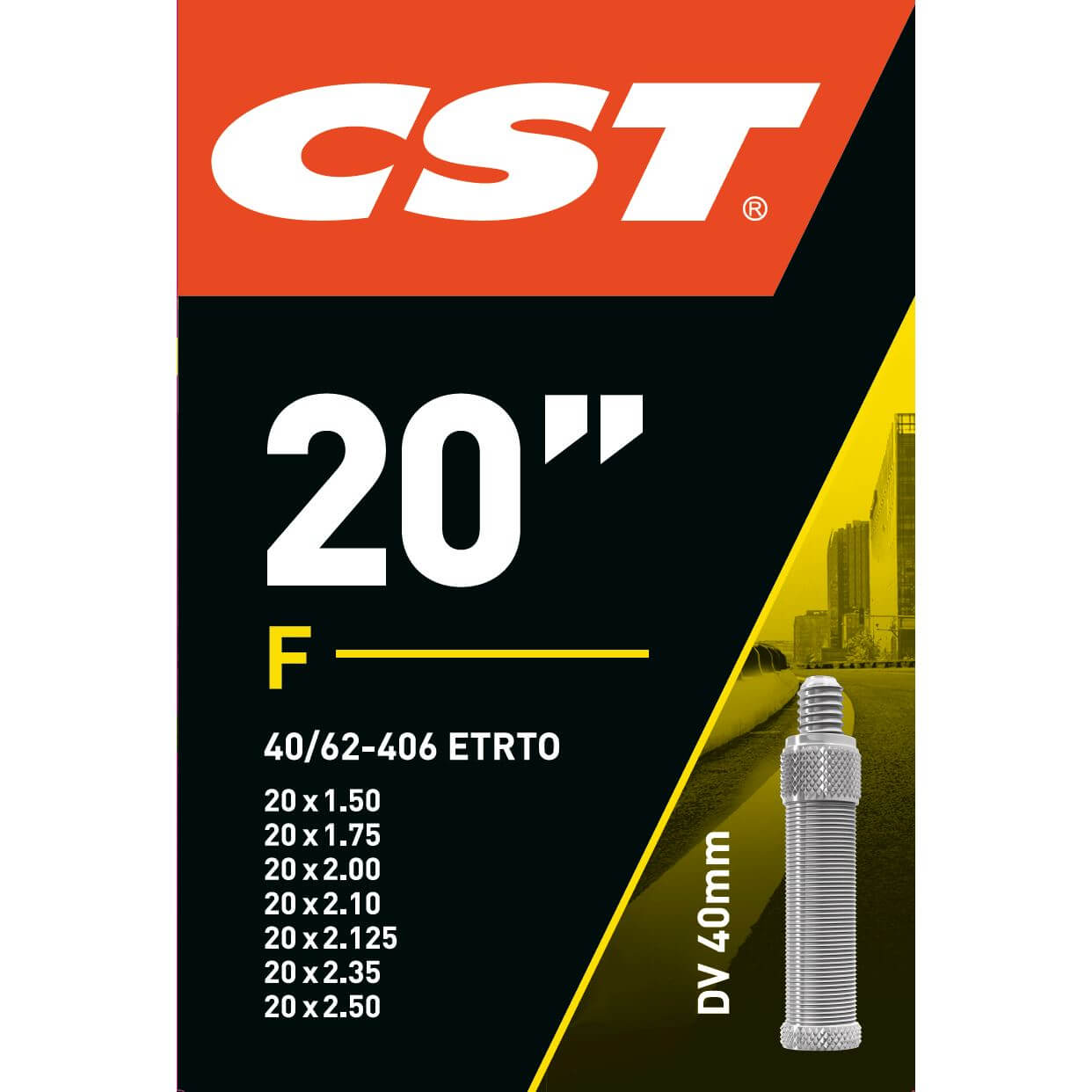 CST binnenband 20 x 1.50 - 2.50 hv 40mm
