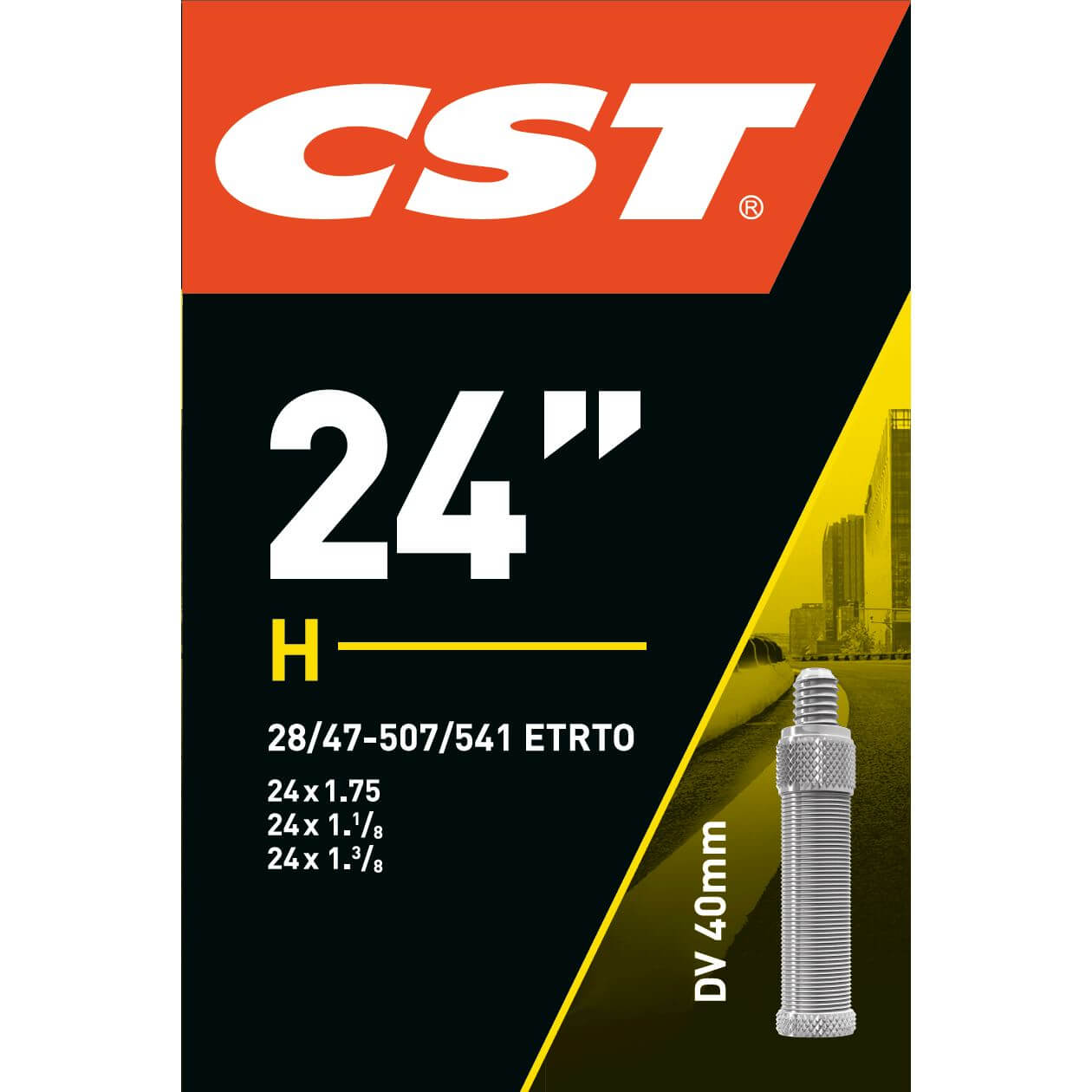 CST binnenband 24 x 1.75 - 1 3/8 hv 40mm