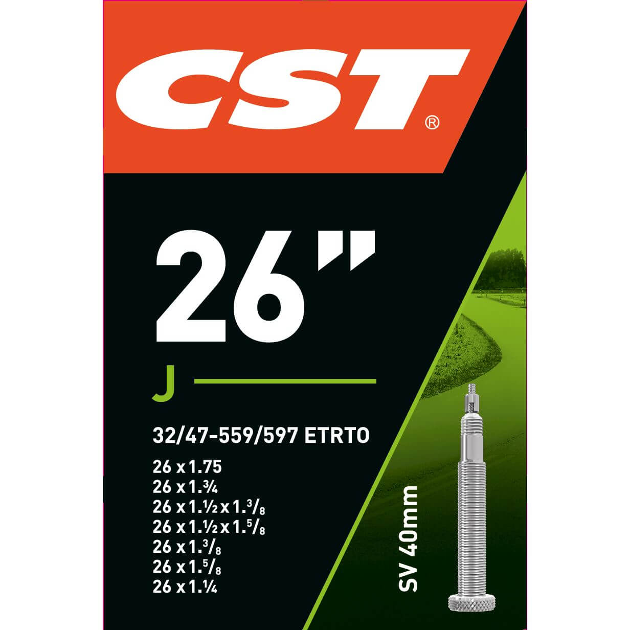 CST binnenband 26 x 1 1/4 - 1.75 fv 40mm