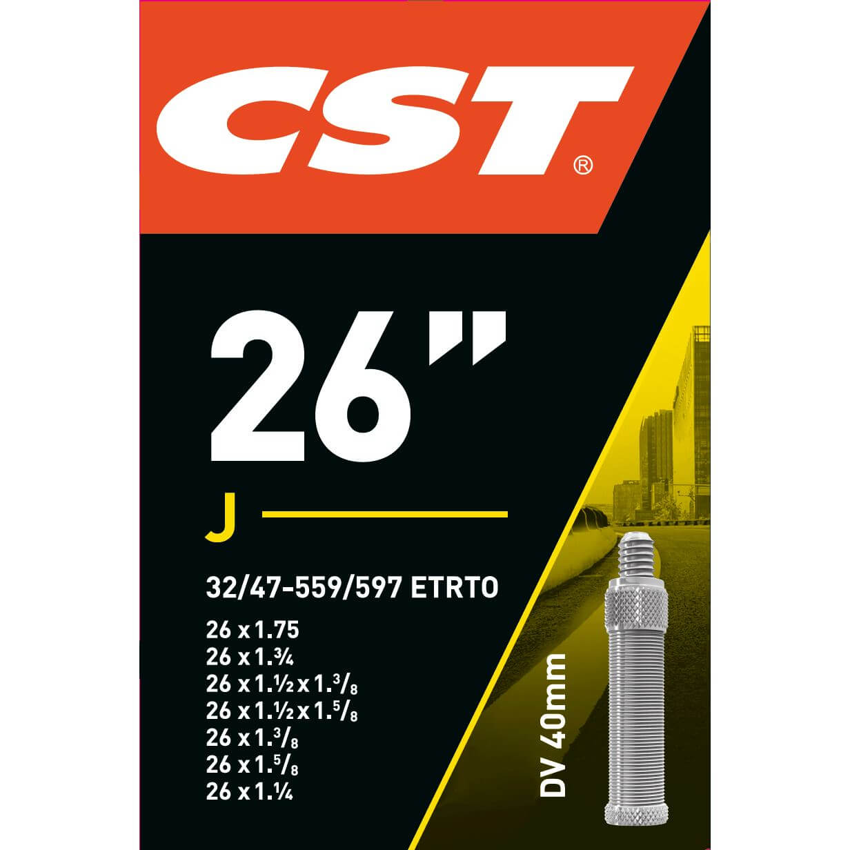 CST binnenband 26 x 1 1/4 - 1.75 hv 40mm