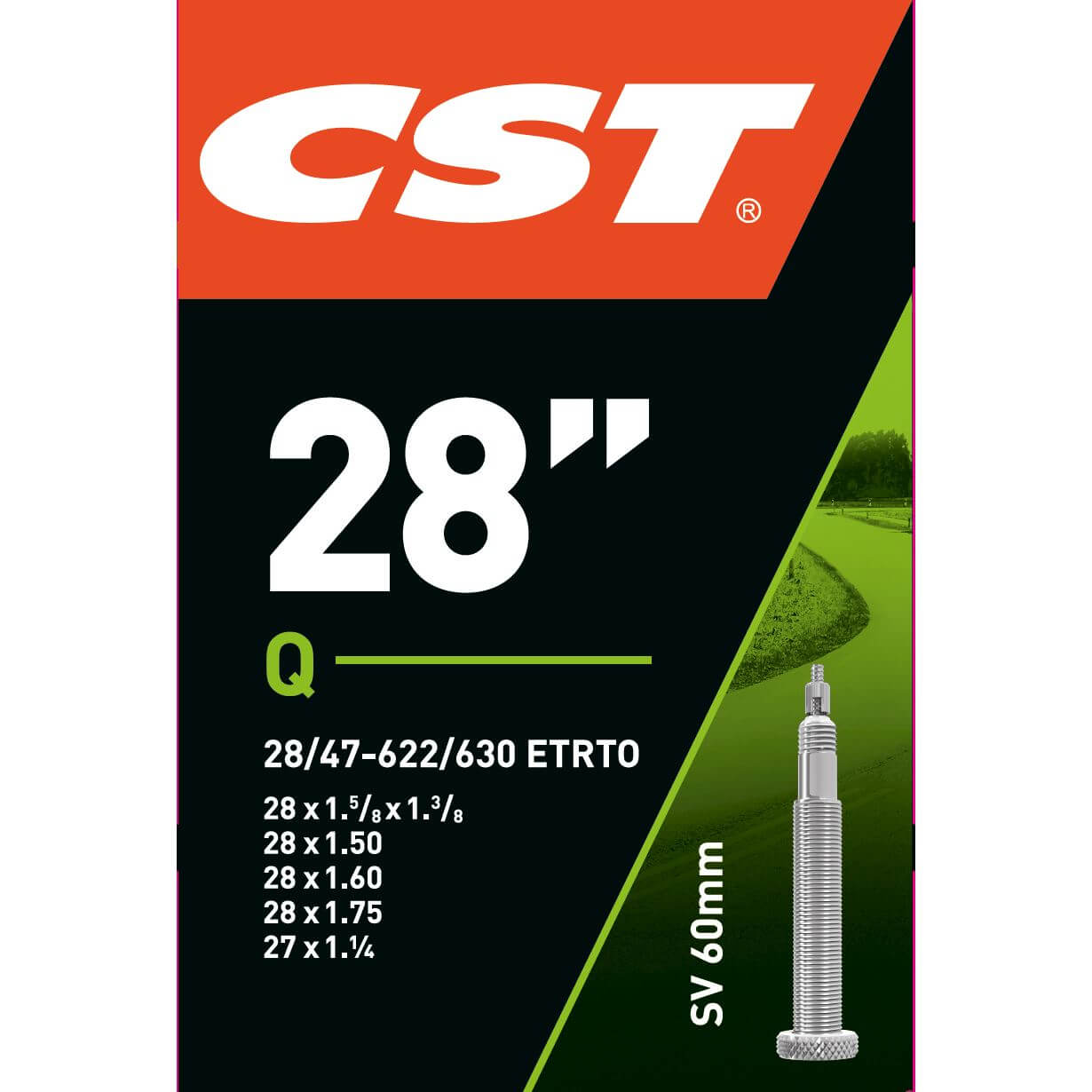 CST binnenband 28 x 1 1/8 - 1 1/4 fv 60mm