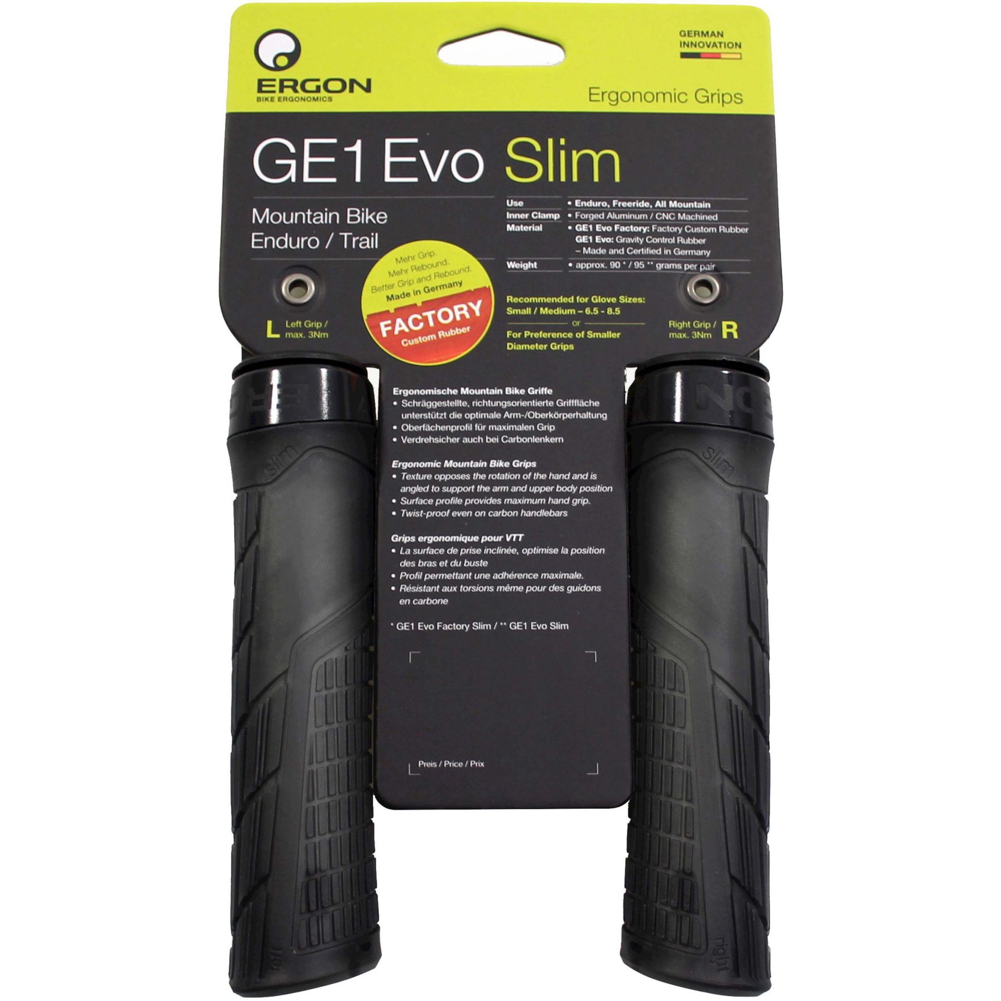 Ergon Handvatten GE1 Evo Factory Slim Frozen Stealth Zwart
