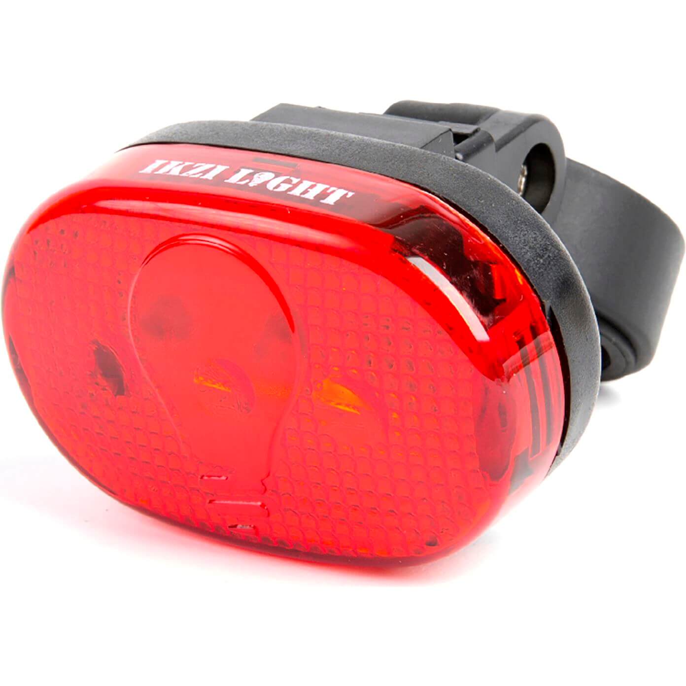 IKZI Light achterlicht ovaal 3 led batterij zadelpen