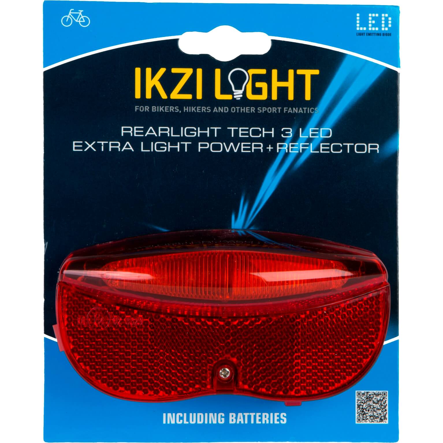 IKZI Light achterlicht 3 led batterij 80mm