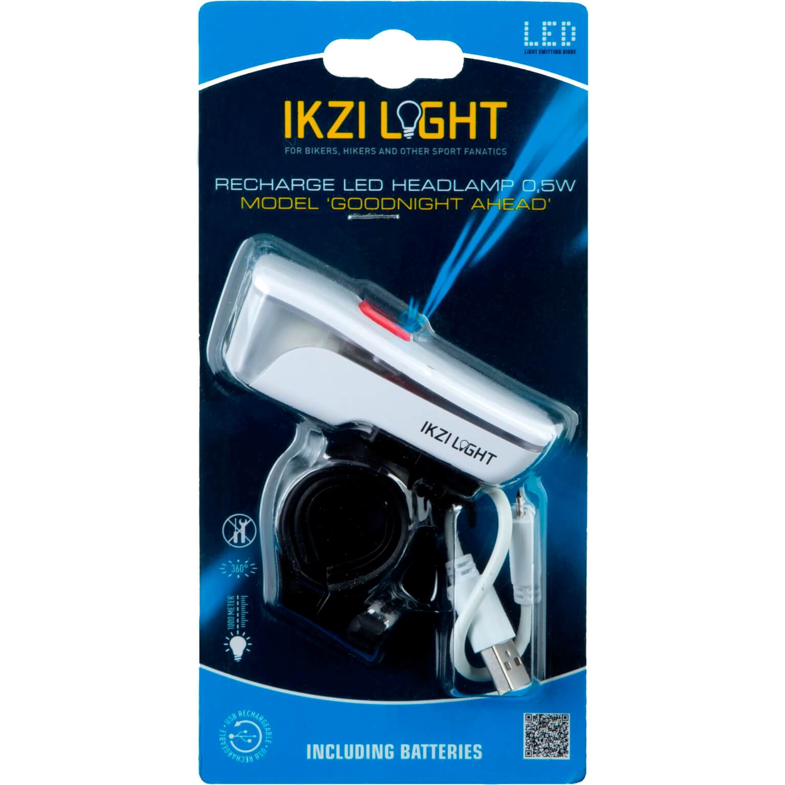 IKZI Light koplamp Goodnight usb 10 lux stuurbocht