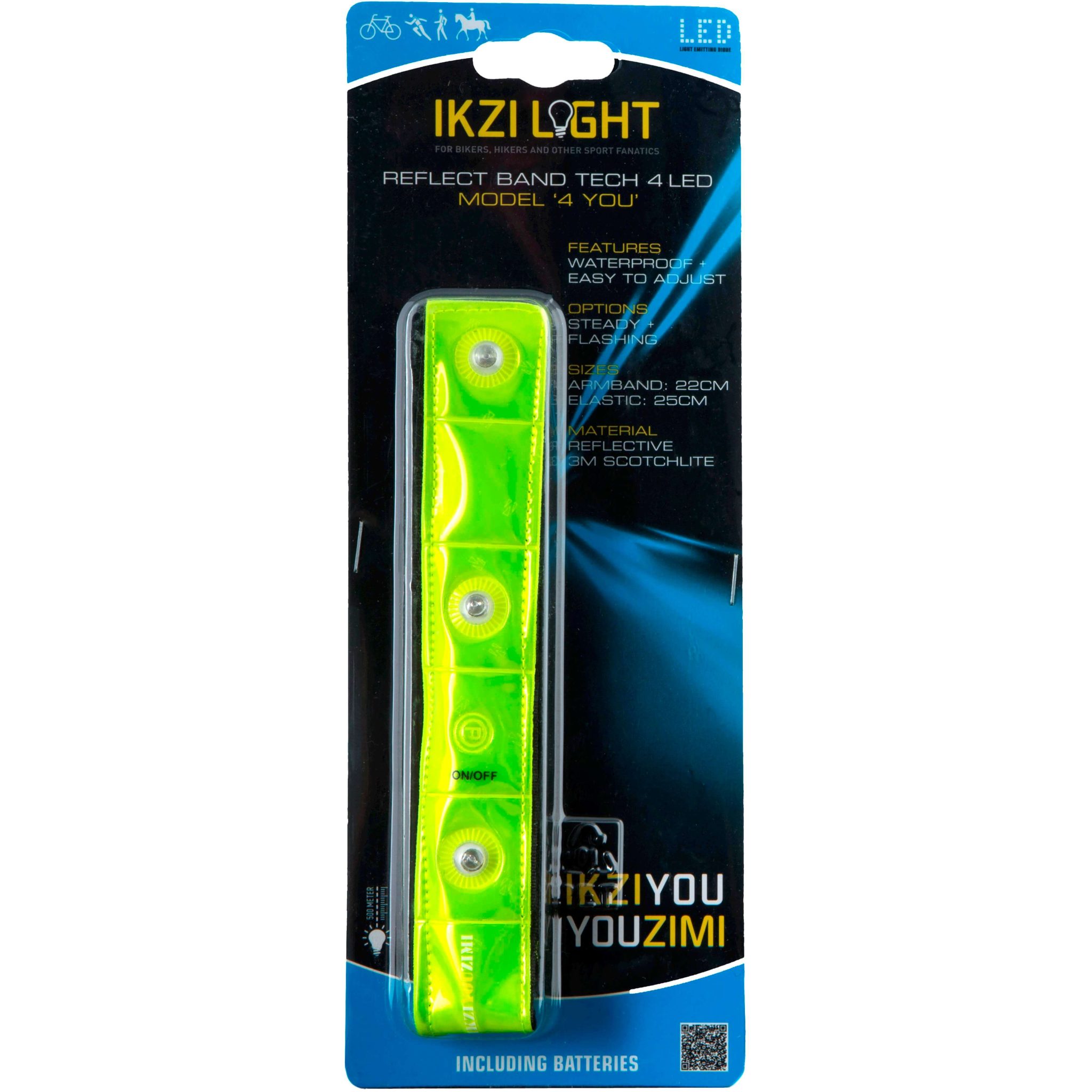 IKZI Reflectie armband met 4 led