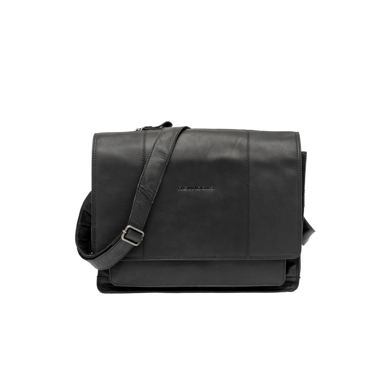 New Looxs laptoptas Fellini leer zwart 19L 15 inch