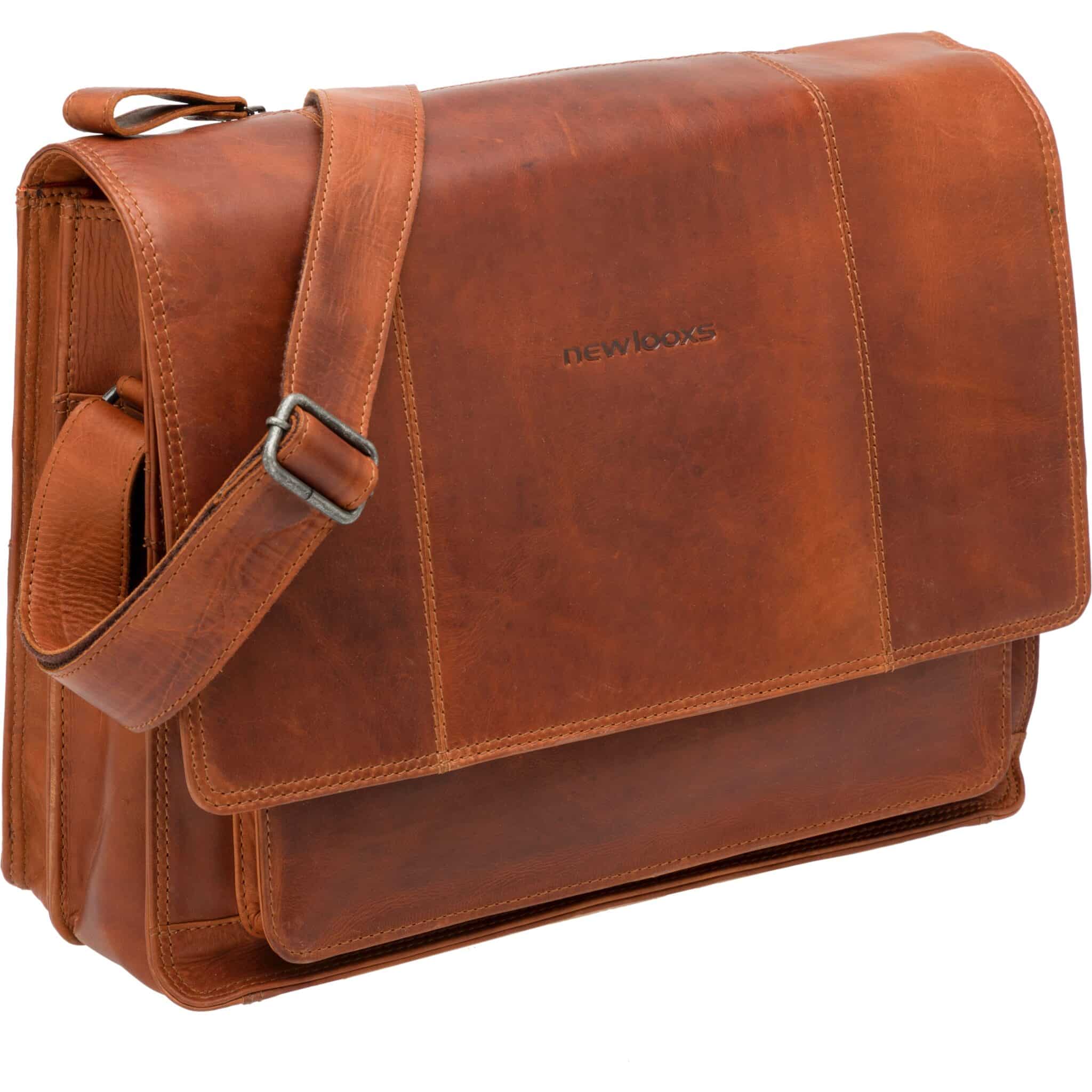 New Looxs laptoptas Fellini leer cognac 19L 15 inch