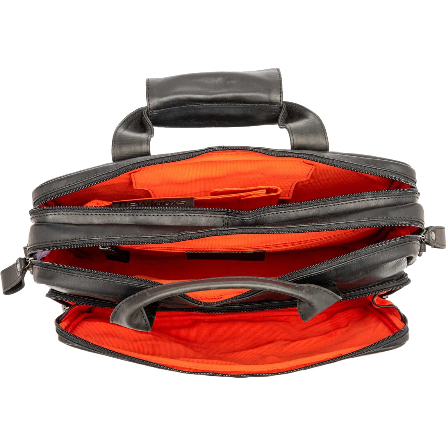 New Looxs laptoptas Cali leer zwart 17L 15 inch