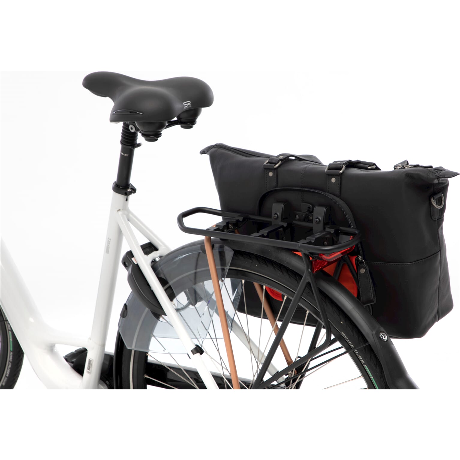 New Looxs leren laptop fietstas Verla zwart 21 liter