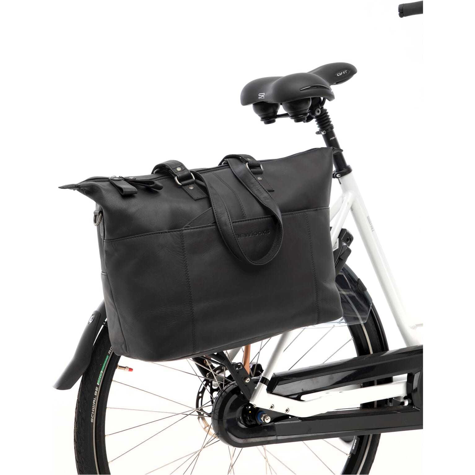 New Looxs leren laptop fietstas Verla zwart 21 liter