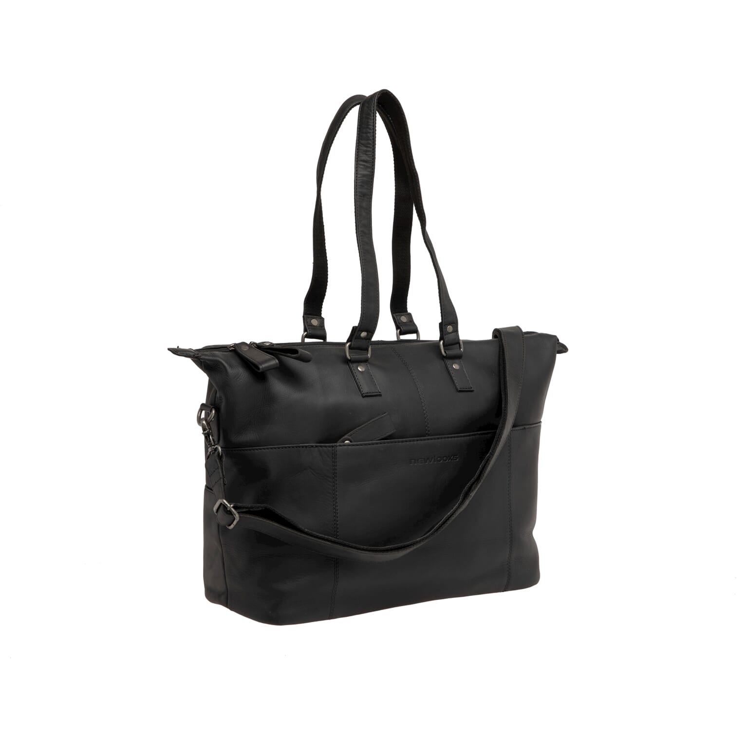 New Looxs leren laptop fietstas Verla zwart 21 liter