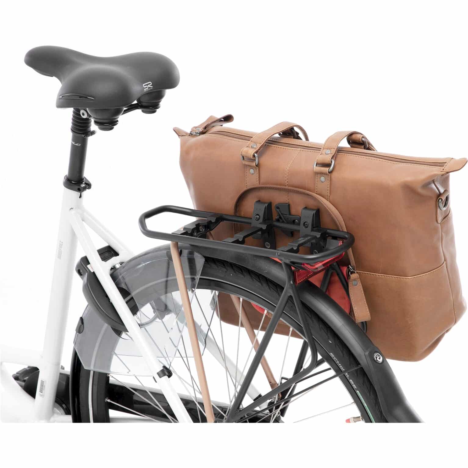 New Looxs leren laptop fietstas Verla cognac 21 liter