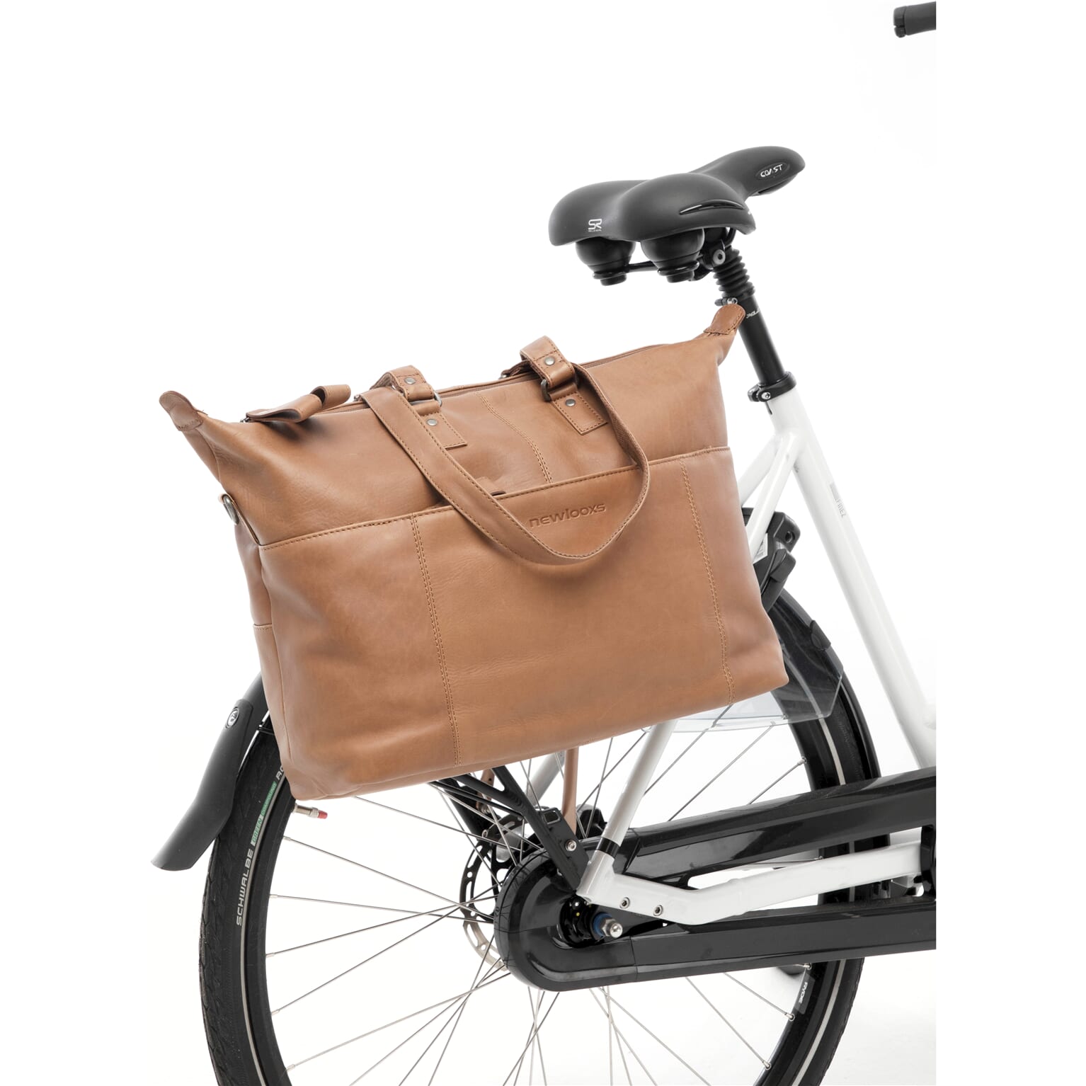 New Looxs leren laptop fietstas Verla cognac 21 liter