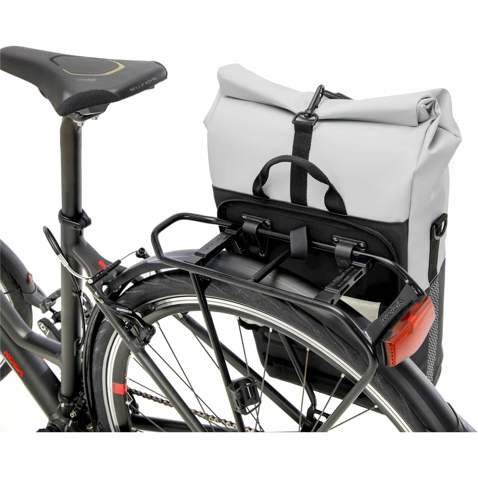 New Looxs fietstas enkel Nyborg lichtgrijs/zwart 17L