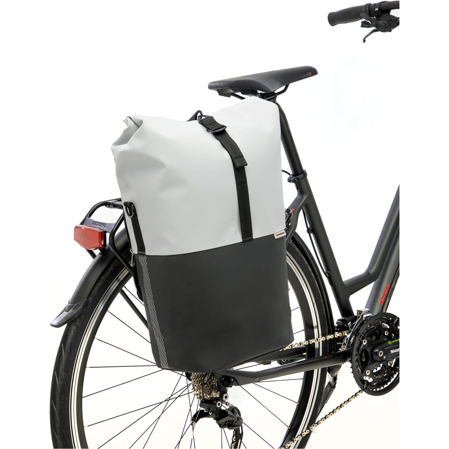 New Looxs fietstas enkel Nyborg lichtgrijs/zwart 17L