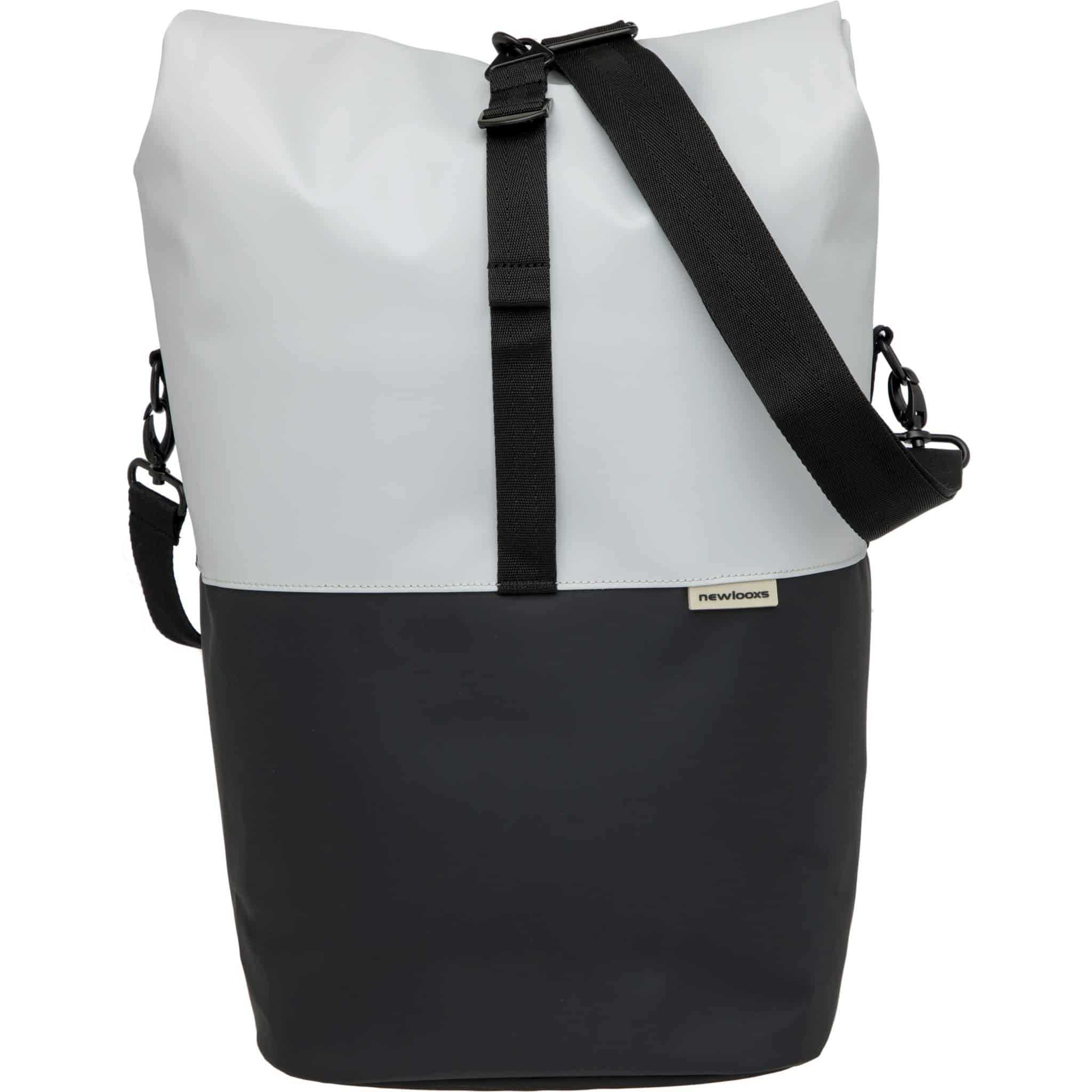 New Looxs fietstas enkel Nyborg lichtgrijs/zwart 17L