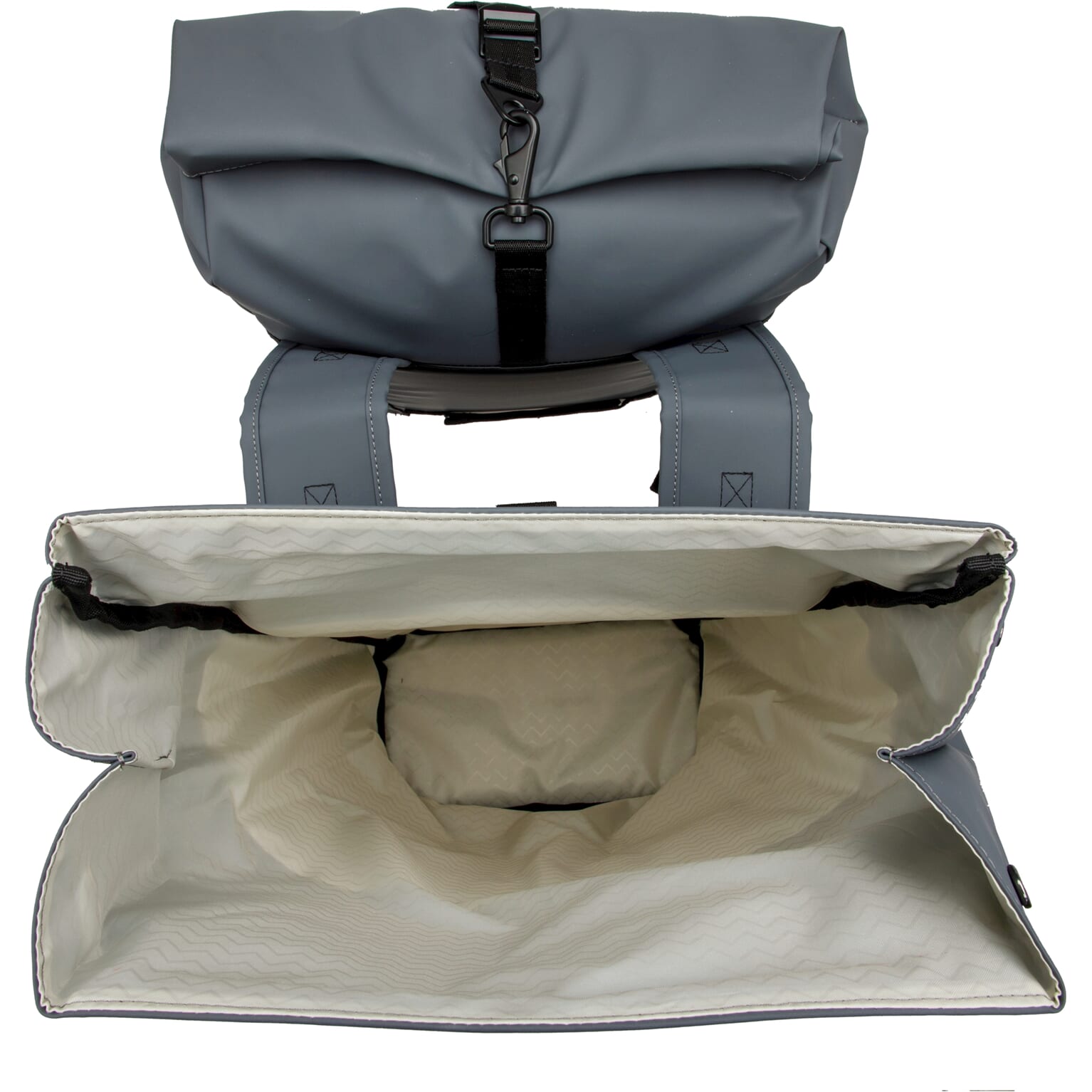 New Looxs fietstas dubbel Nyborg donkergrijs/zwart 34L