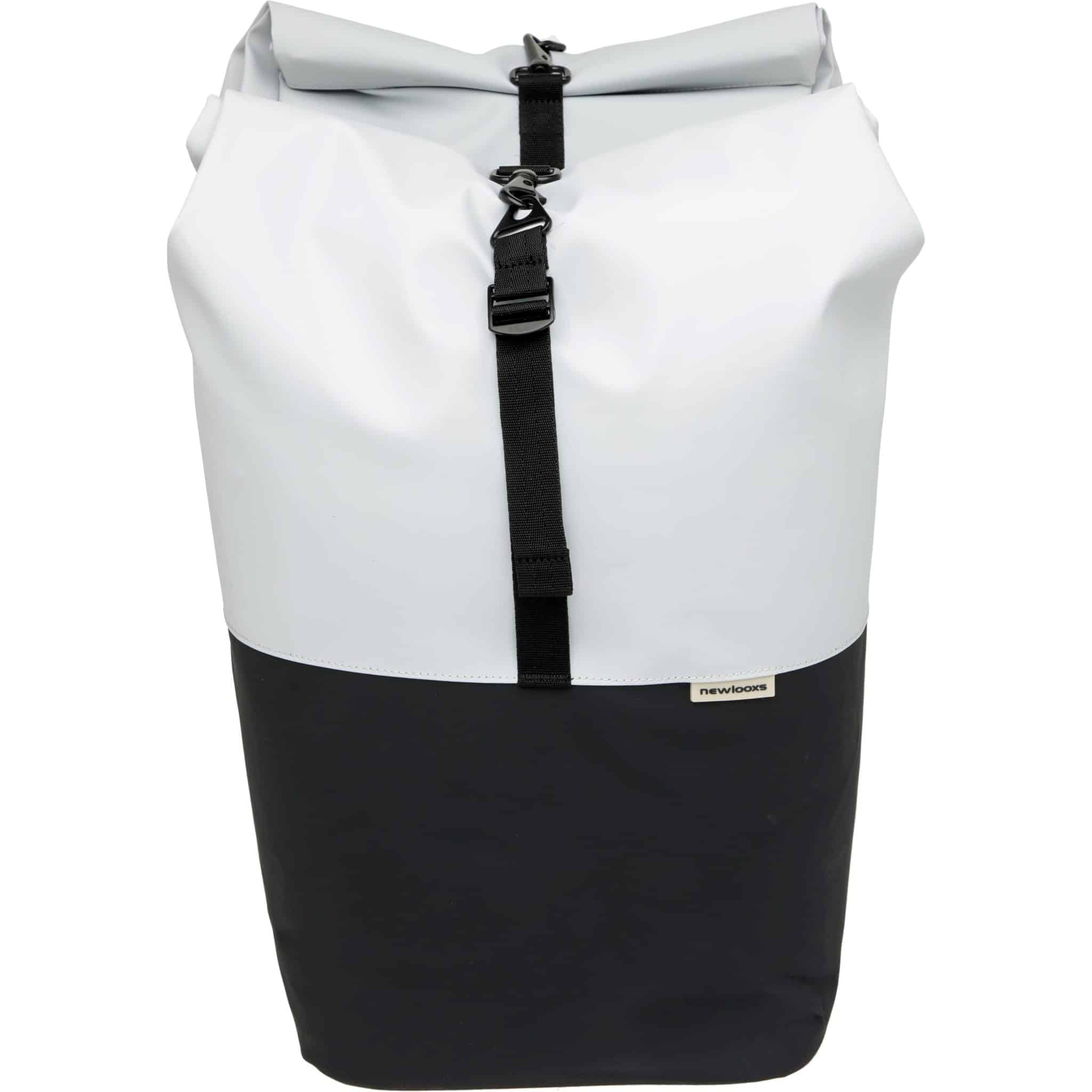 New Looxs fietstas dubbel Nyborg lichtgrijs/zwart MIK 34L