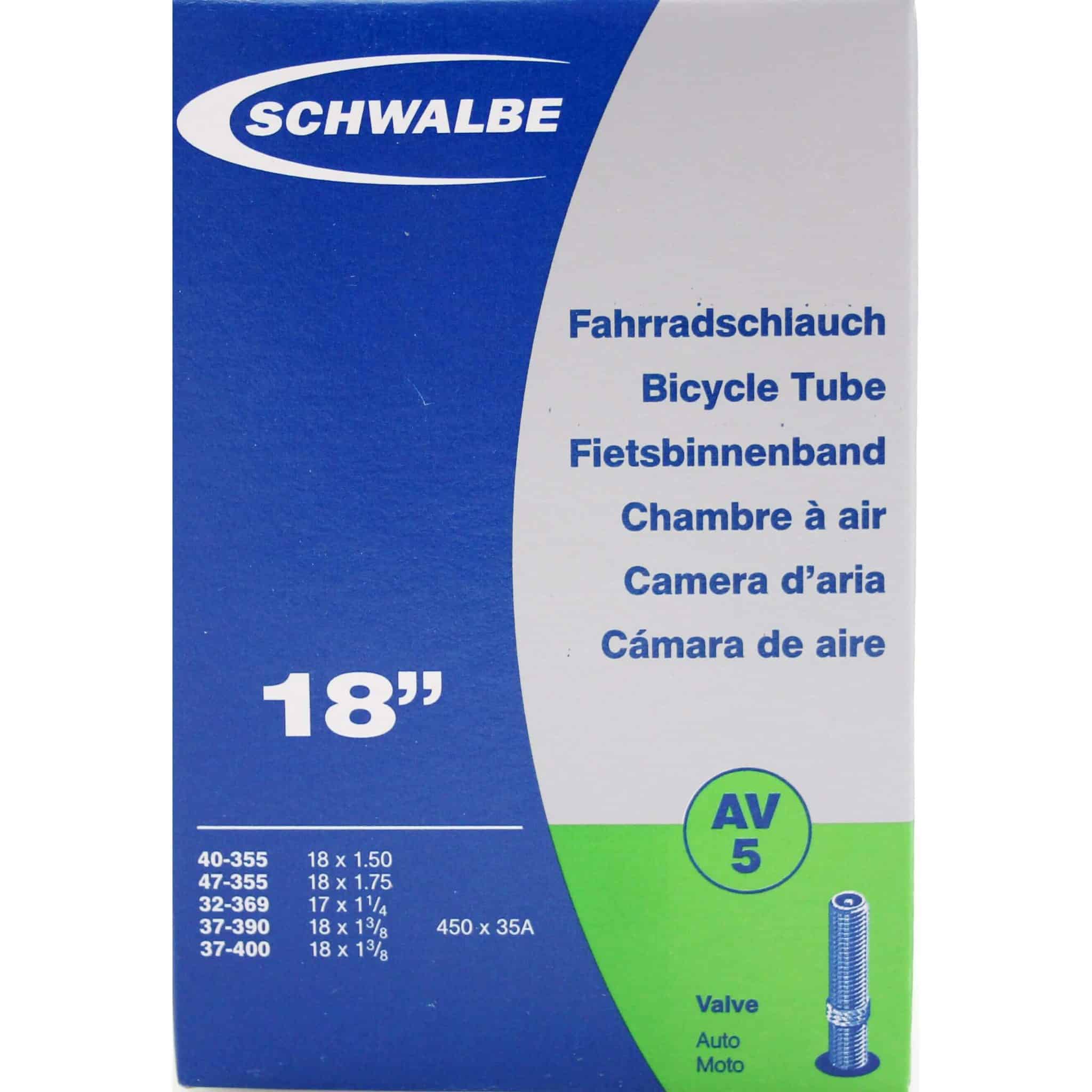 Schwalbe binnenband AV5 17 x 1 1/4 - 18 x 1.75 av 40mm