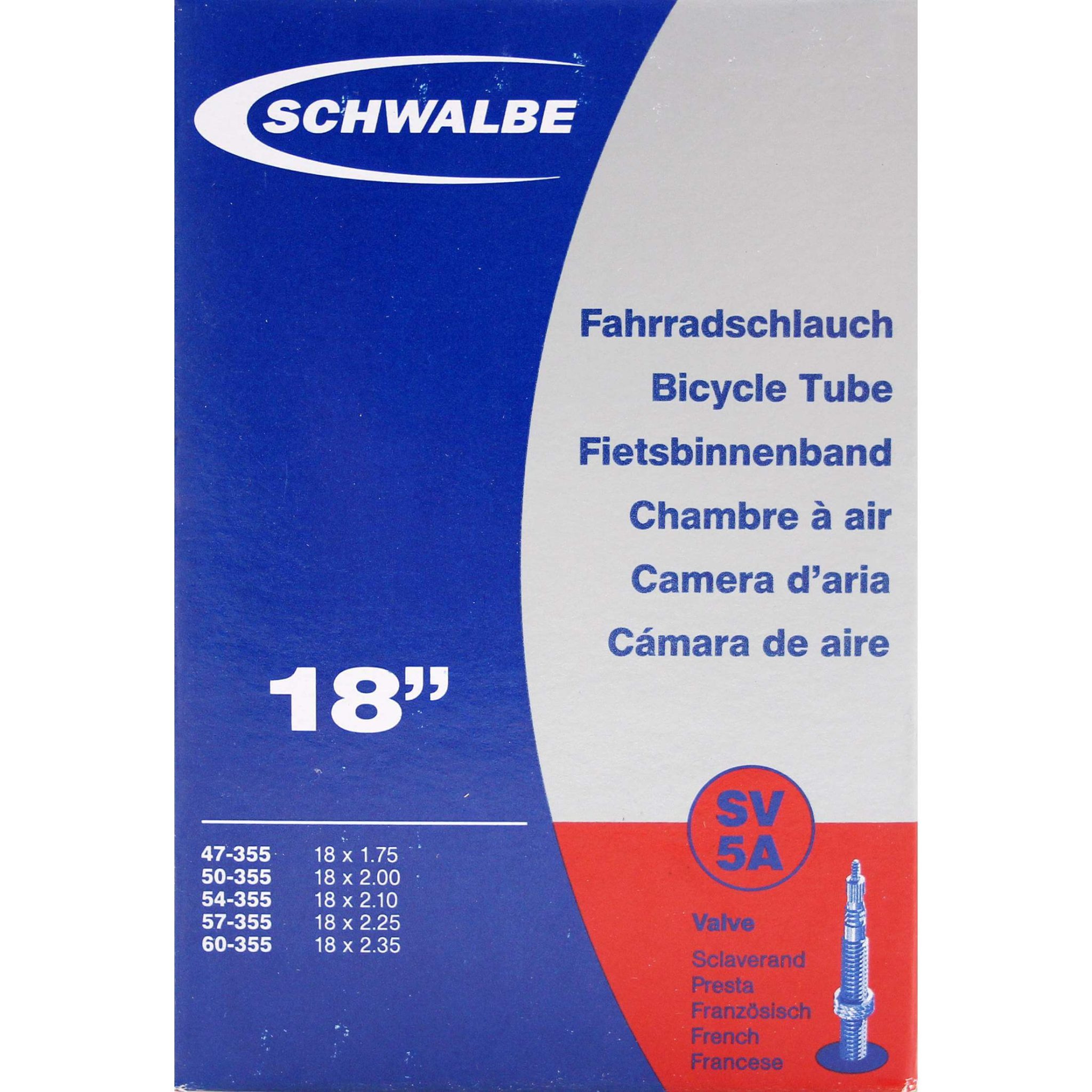 Schwalbe binnenband SV5A 18 x 1.75 - 2.35 fv 40mm