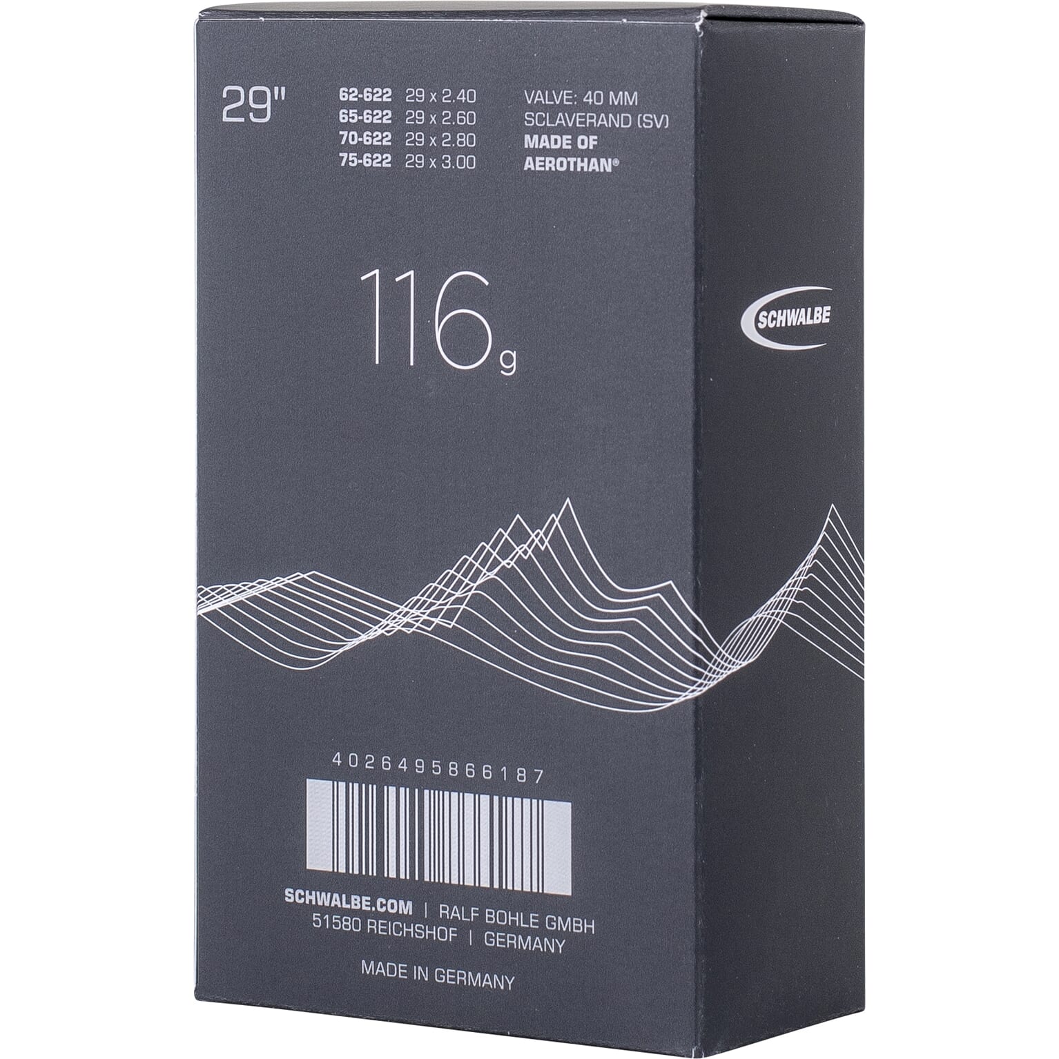 Schwalbe binnenband SV19FE Aerothan 29 x 2.40-3.00 fv 40mm