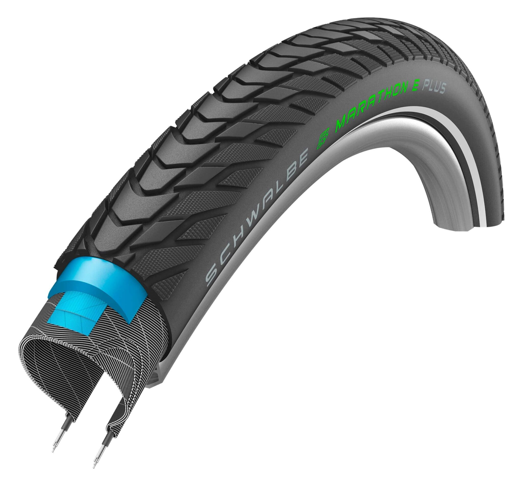 Schwalbe buitenband Marathon E-Plus 28 x 2.15 zwart reflectie