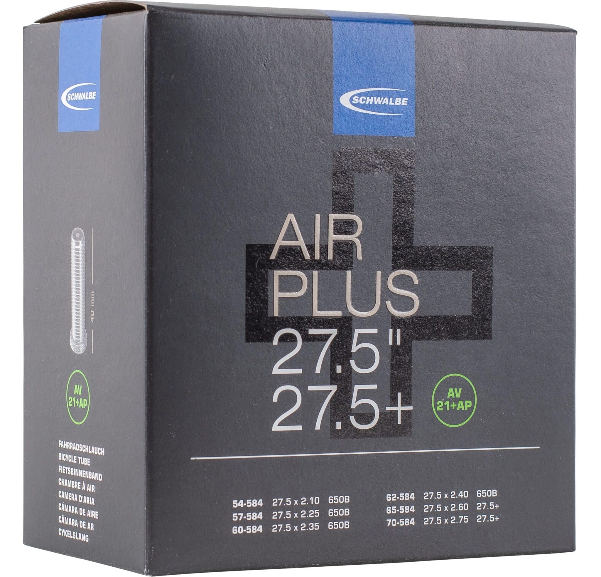 Schwalbe binnenband AV21AP Air Plus 27.5 x 2.10 - 2.75 av 40mm