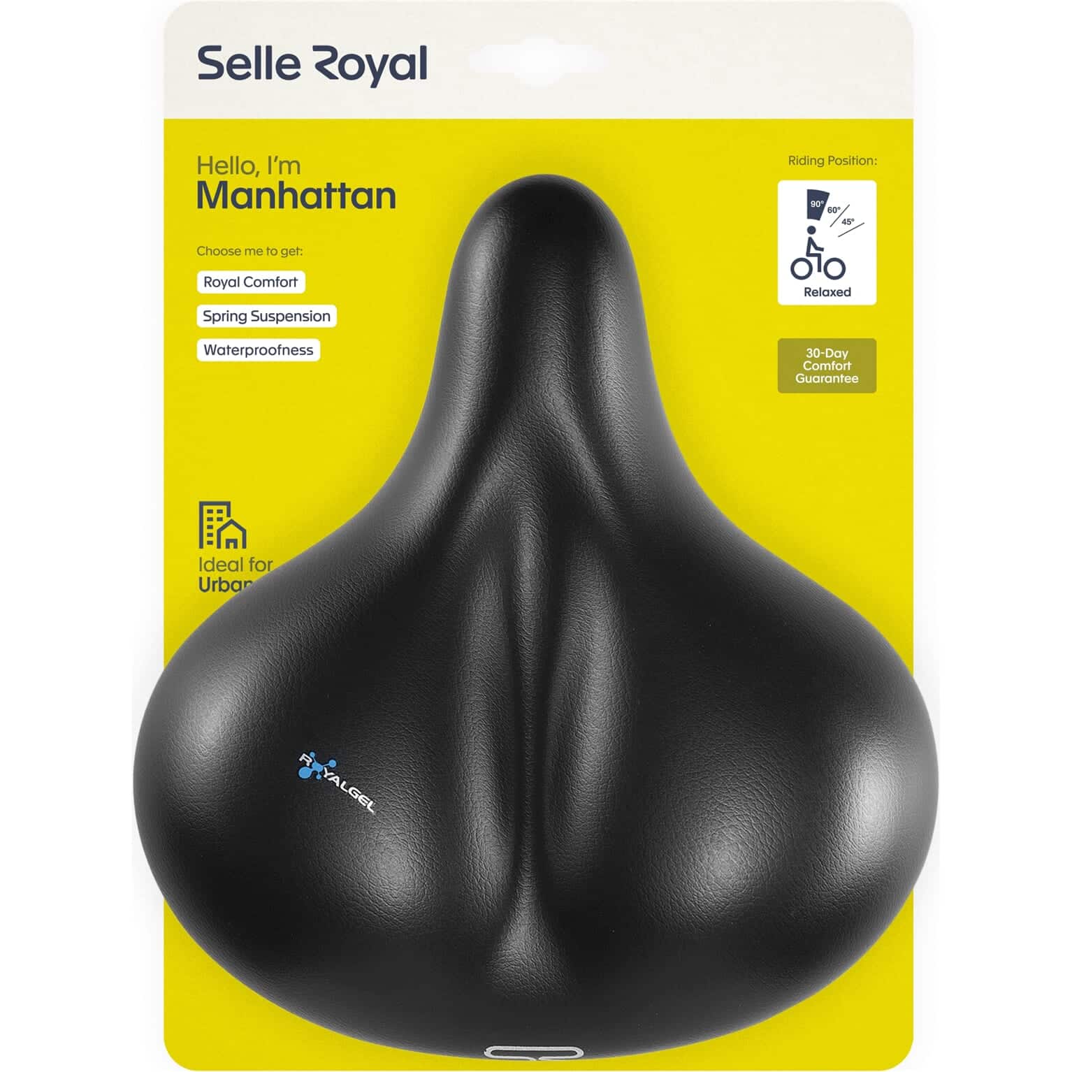 Selle Royal zadel Manhatten 5112 unisex zwart