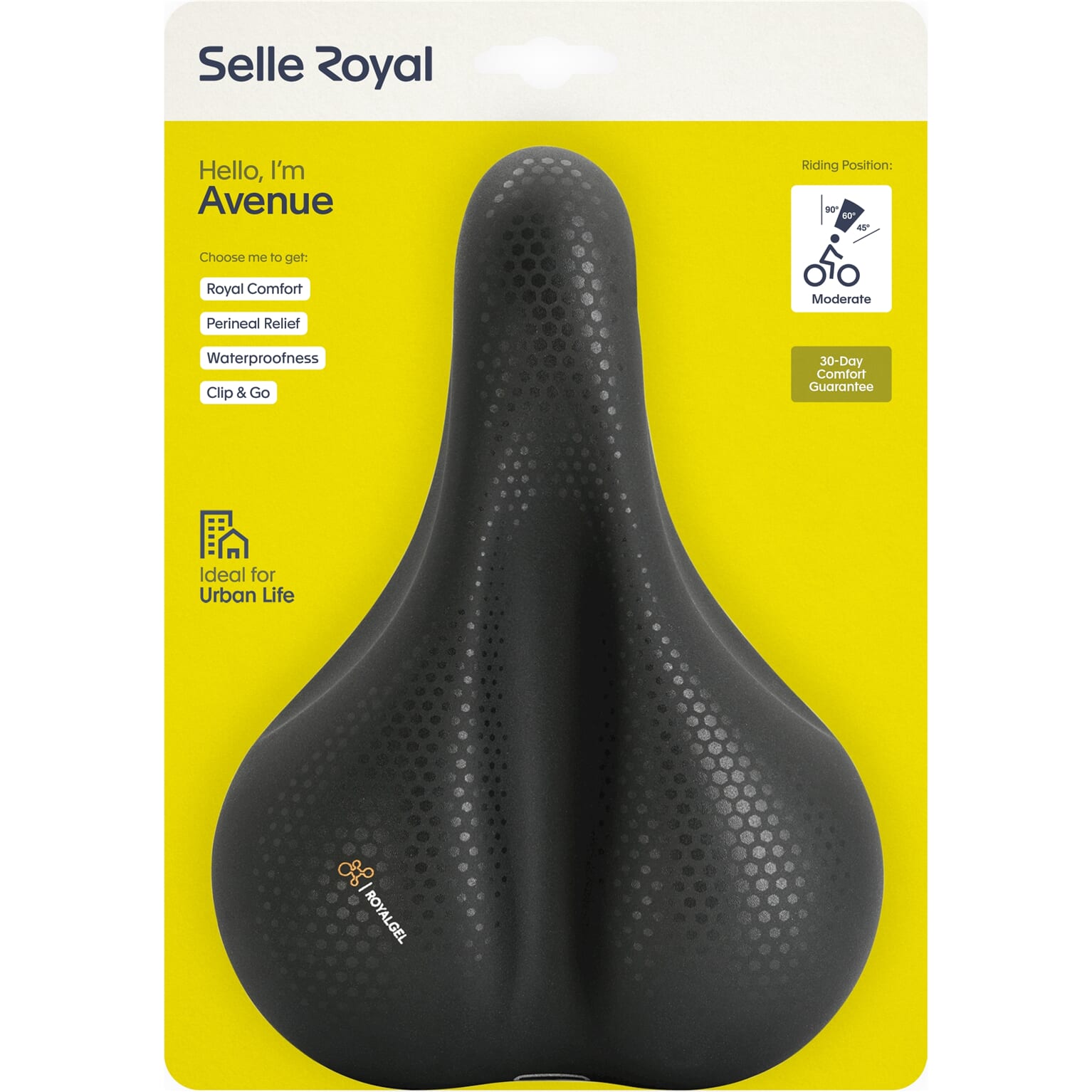 Selle Royal zadel Avenue Moderate unisex zwart