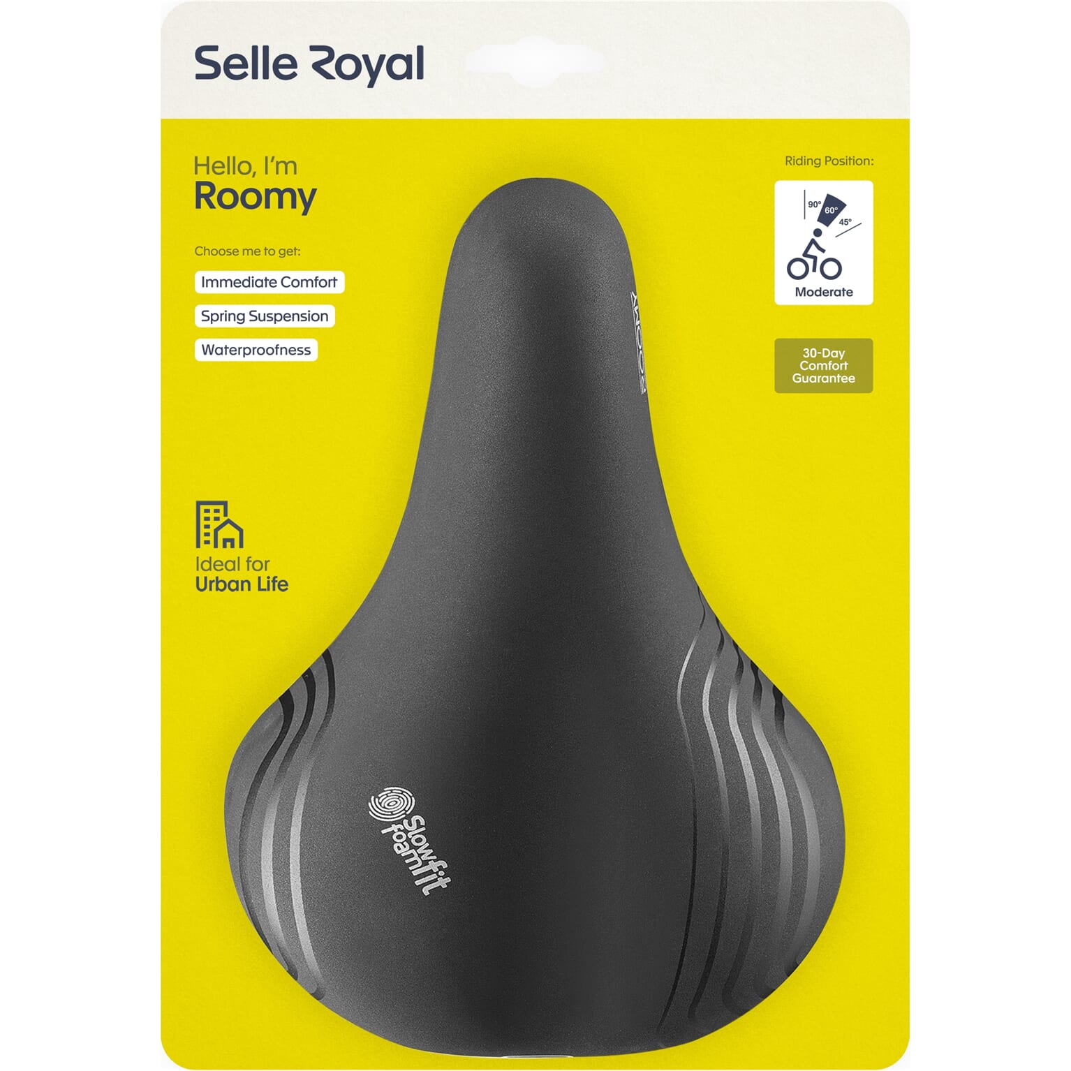 Selle Royal zadel Roomy Moderate universeel zwart