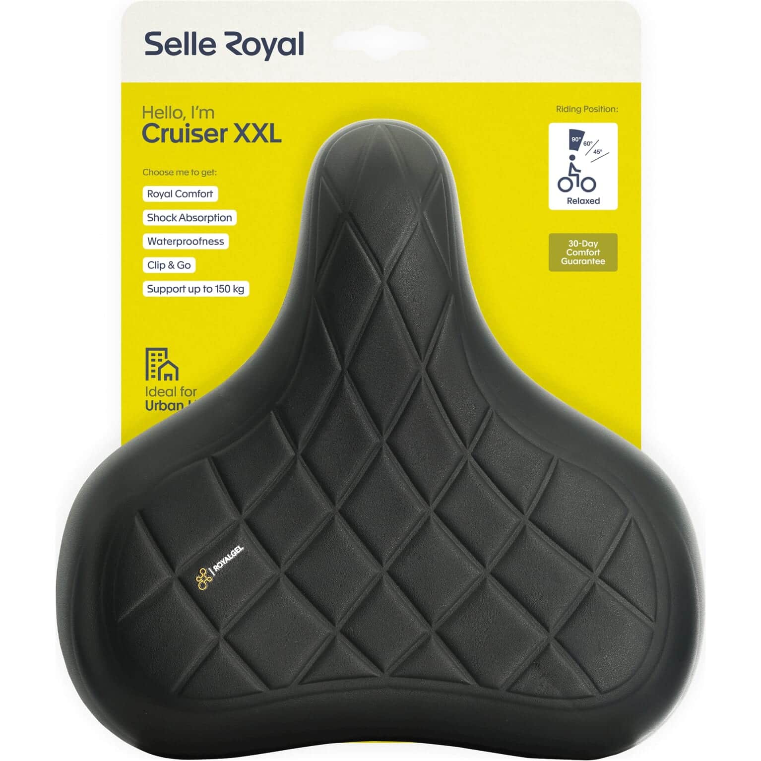 Selle Royal zadel Cruiser Relaxed XXL unisex zwart