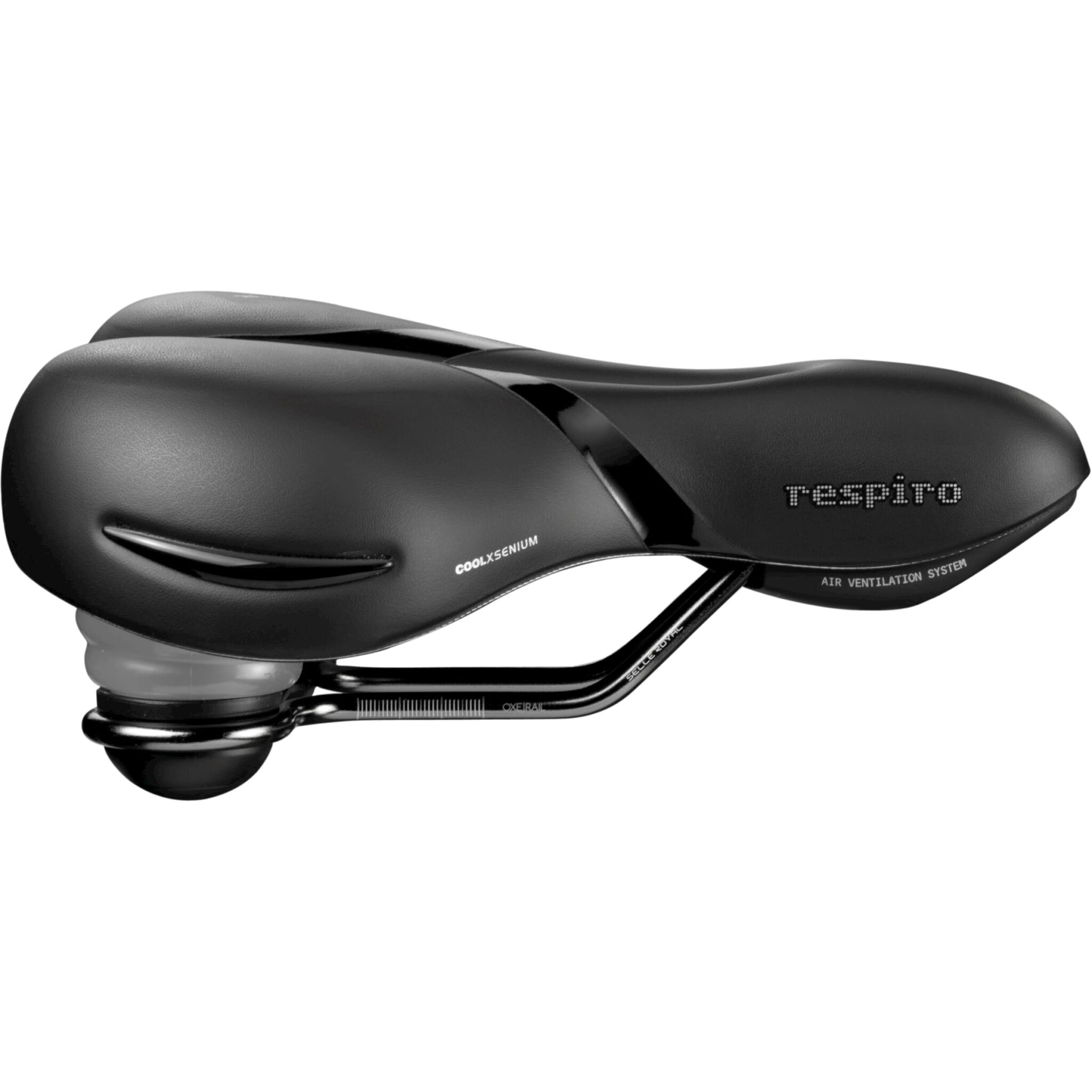 Selle Royal zadel Respiro Relaxed Stracciatella zwart