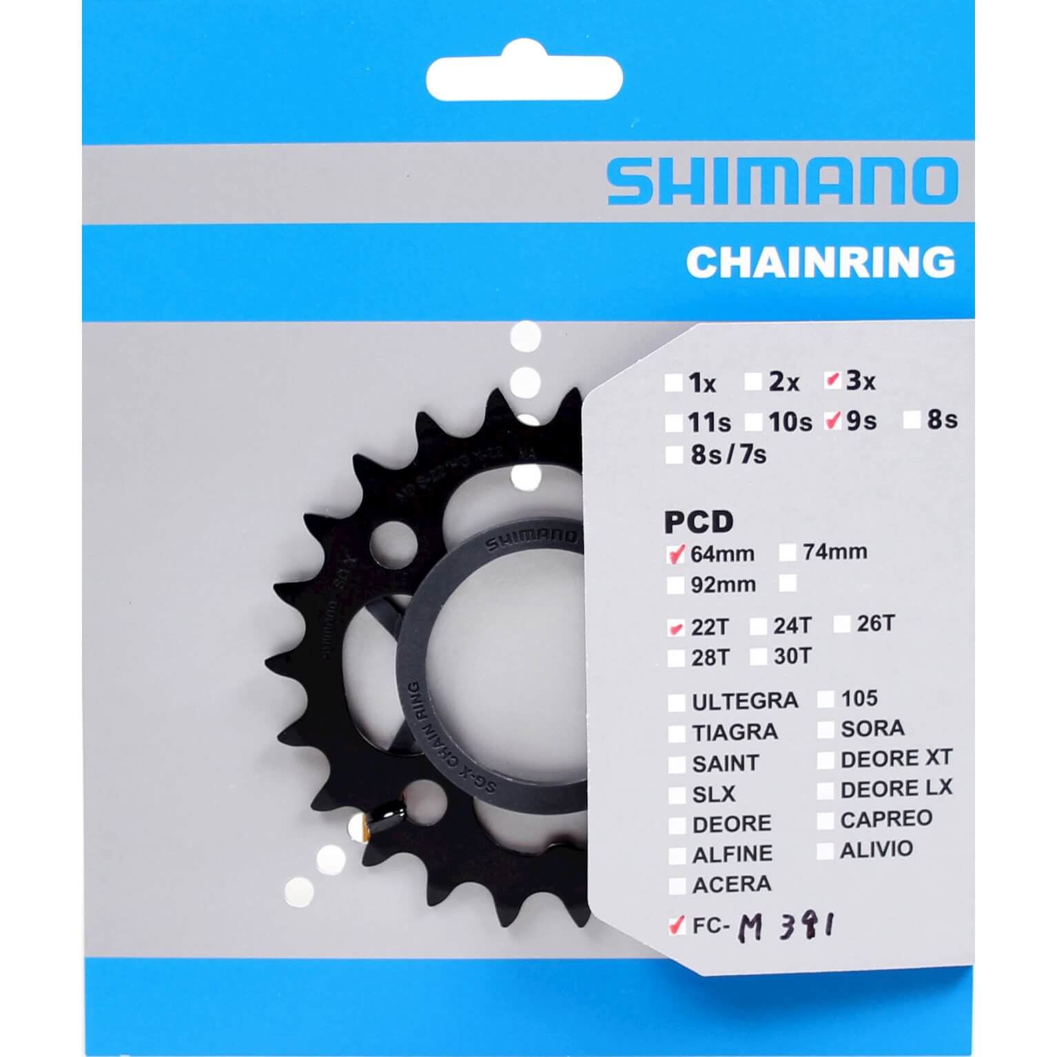 Shim kett blad 22t FC-M391 zw