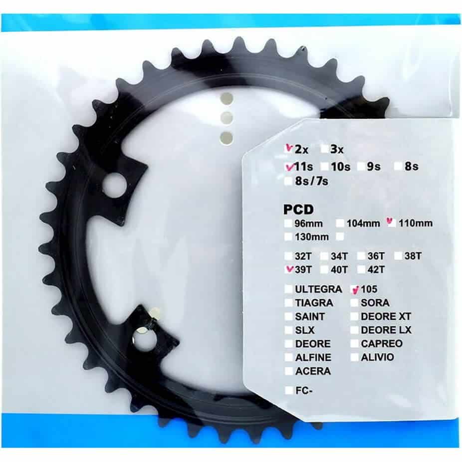 Shim kettingblad 39T-MW 105 zwart