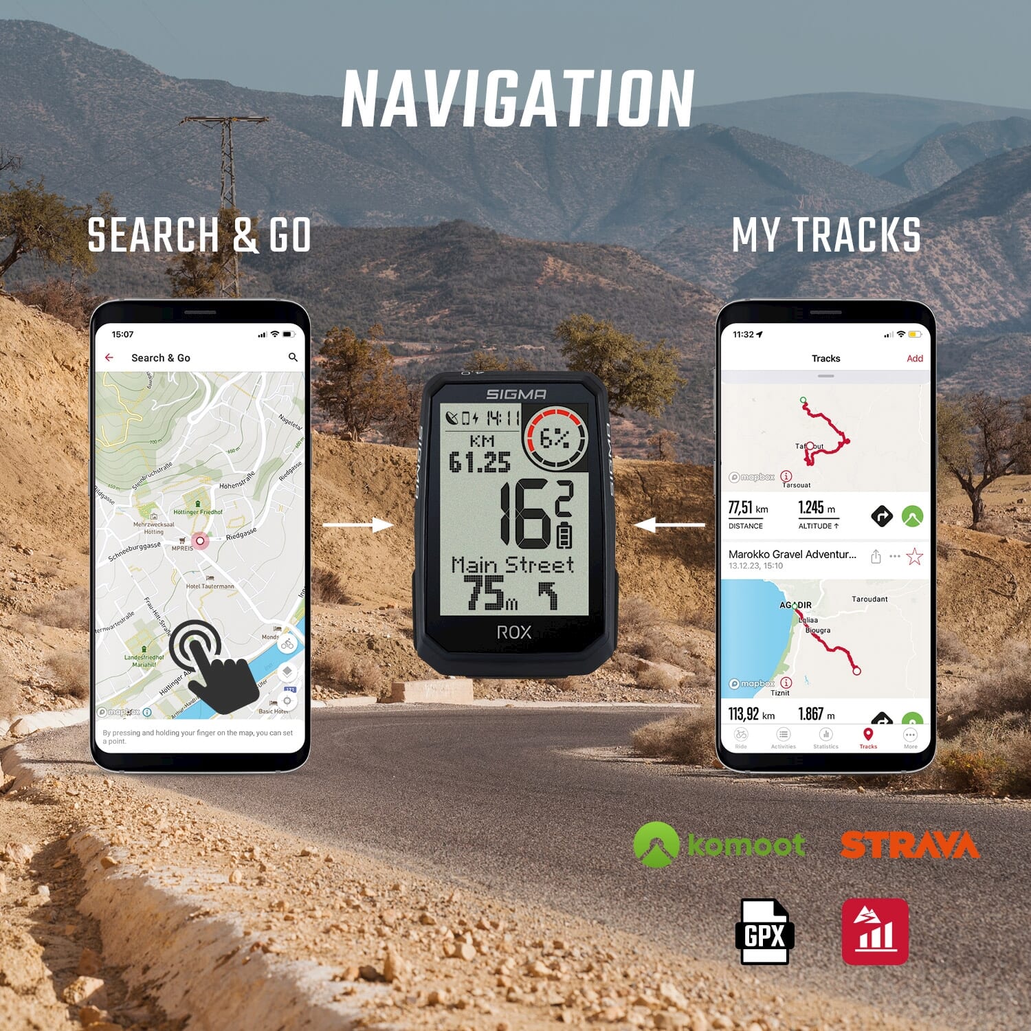 Sigma fietscomputer ROX 4.0 Endurance GPS top mount
