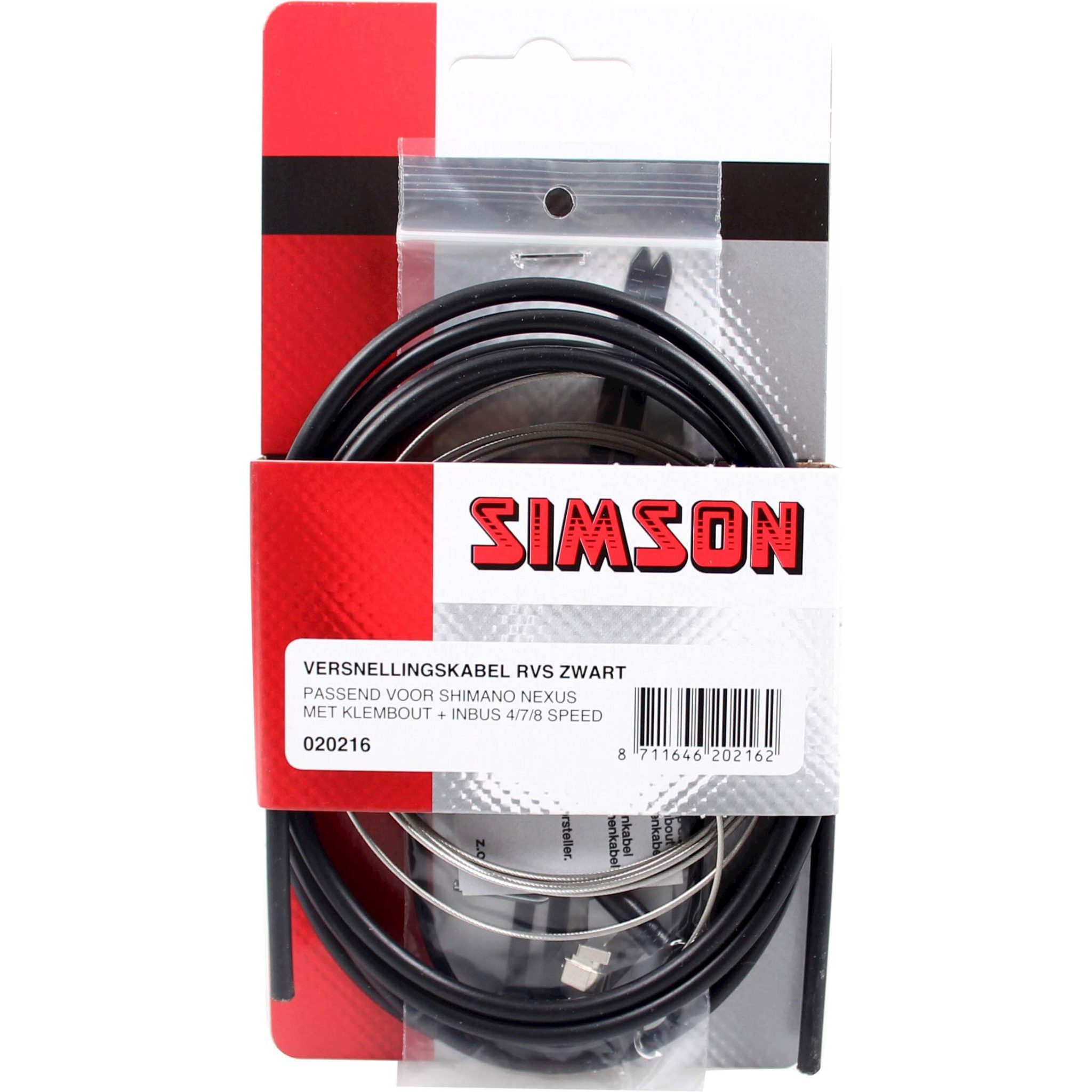 Simson versn kabel Nexus RVS zw