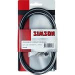 Simson remkabel set universeel 2 nippels RVS zwart