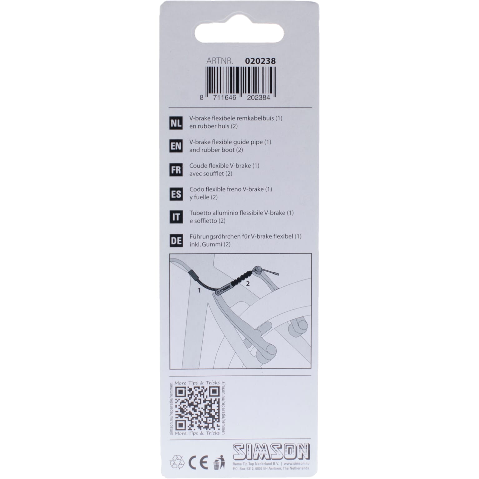 Simson v-br kabelbocht flex