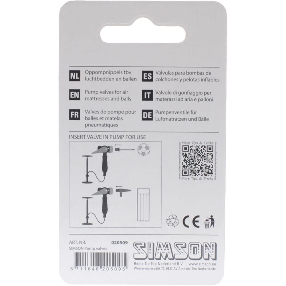 Simson verloopnippels luchtbed/bal