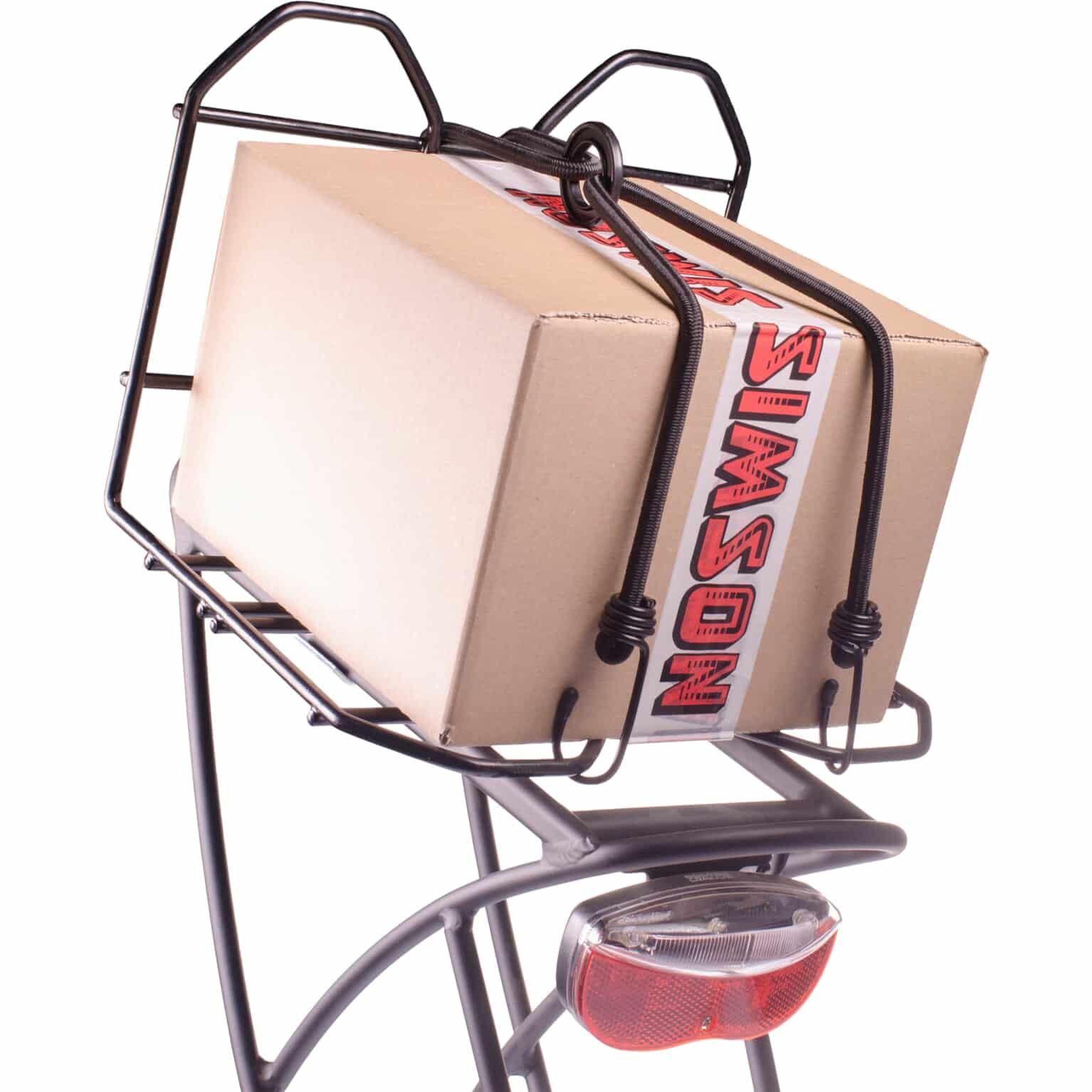 Simson Bagagedragerverbreder - met spinbinder - Zwart