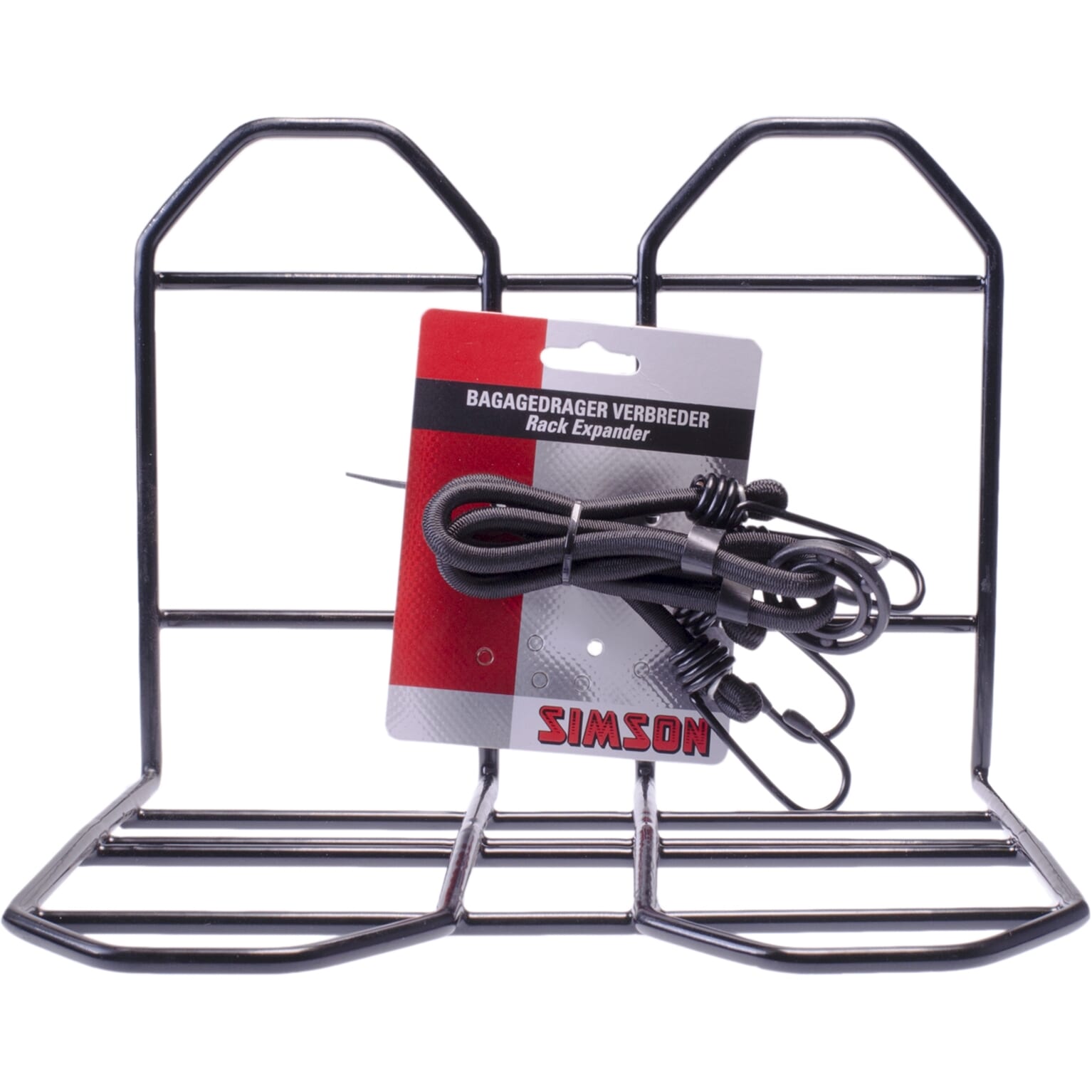 Simson Bagagedragerverbreder - met spinbinder - Zwart