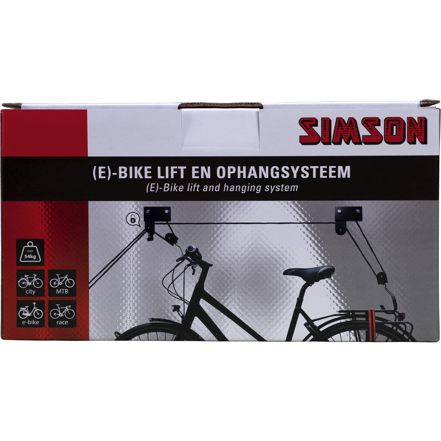 Simson E-bike lift en ophangsysteem (Max. 54 kilo)