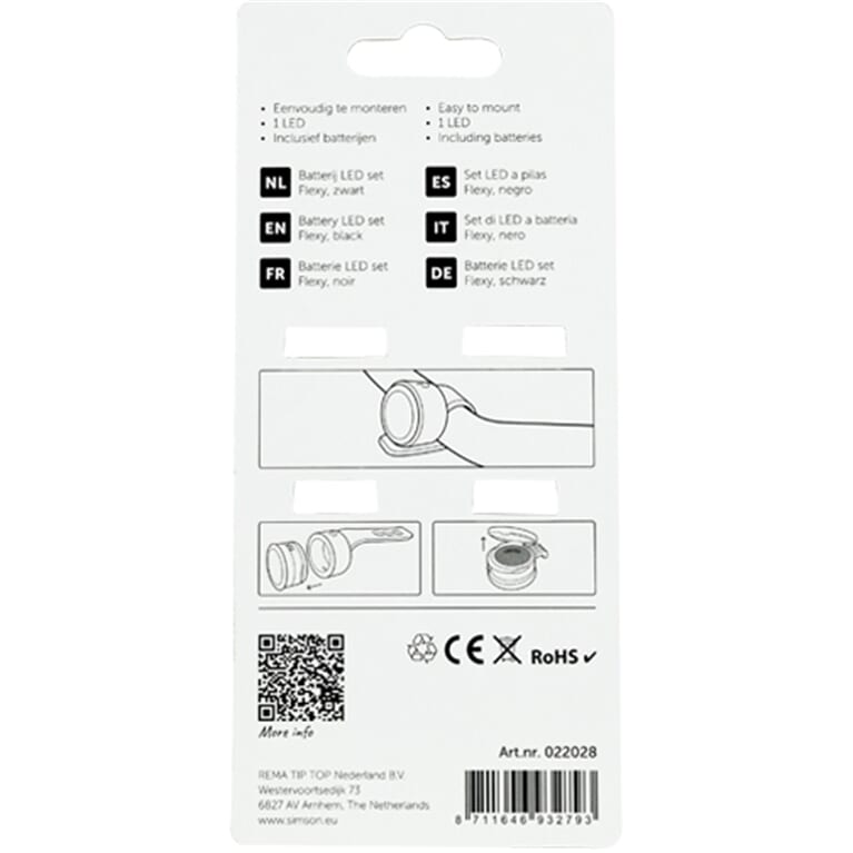 Simson Batterij LED set Flexy zwart