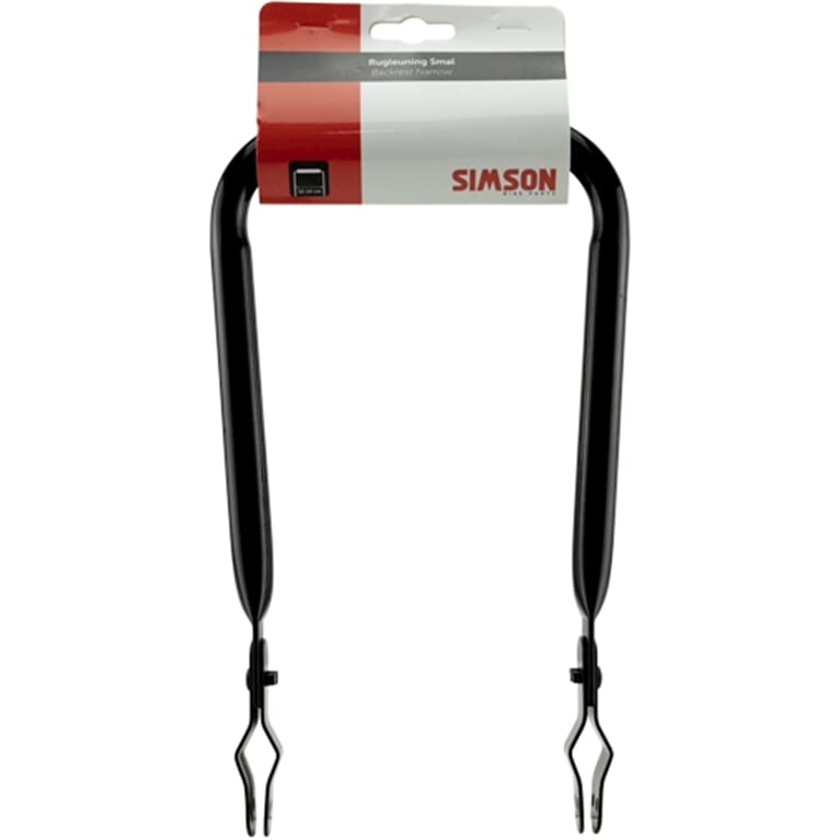 Simson rugleuning smal zwart met kussen