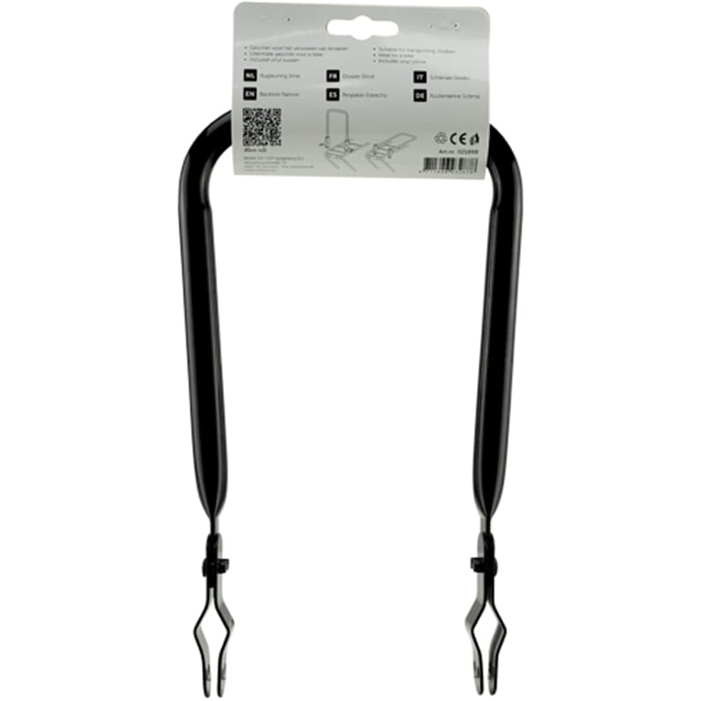 Simson rugleuning smal zwart met kussen