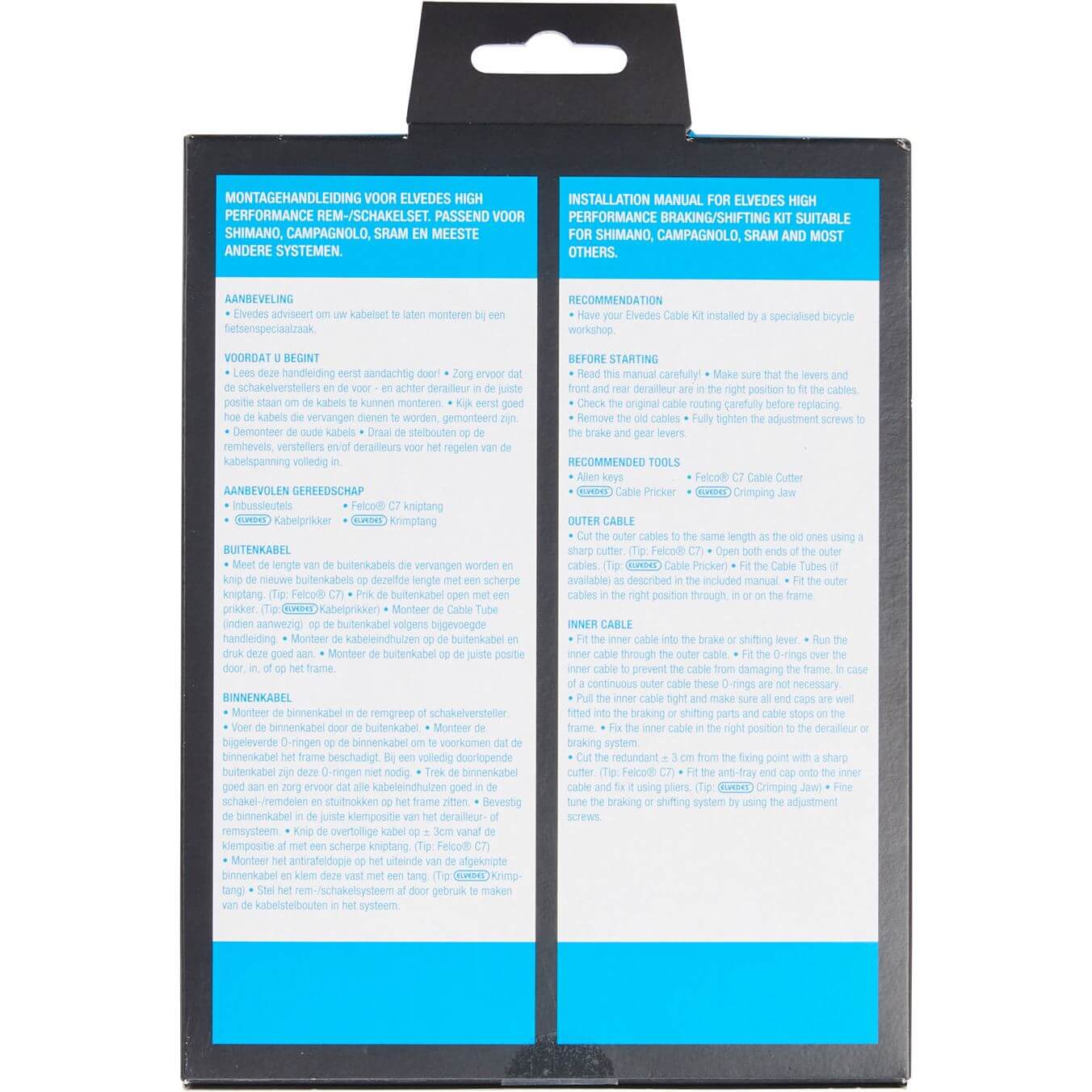 Elvedes remkabel kit ATB/RACE zwart