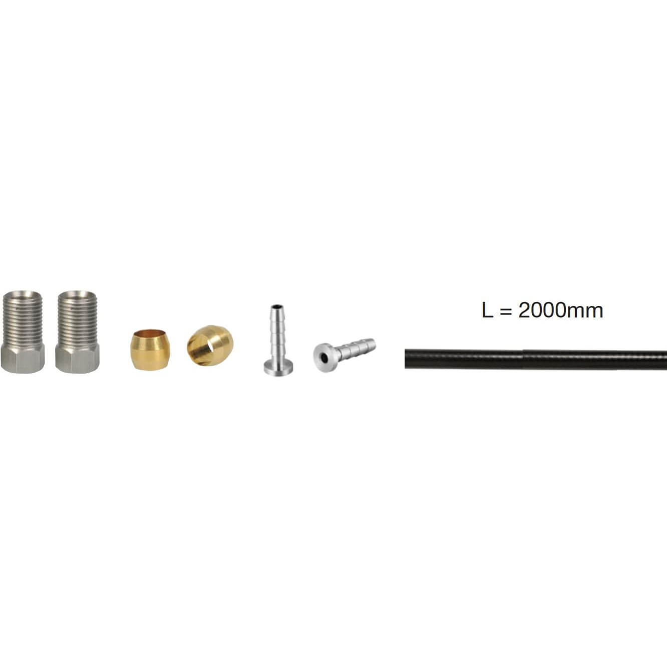 Elvedes hydro leiding 2m BH90 extra soepel met 2x M8 x 0.75