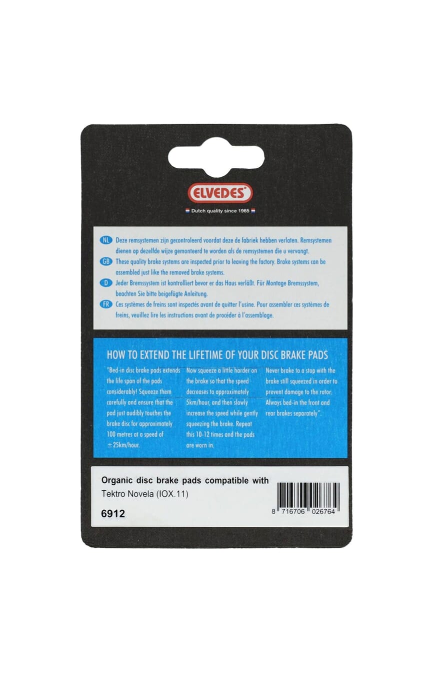 Elvedes schijfremblok Tektro Novella organic