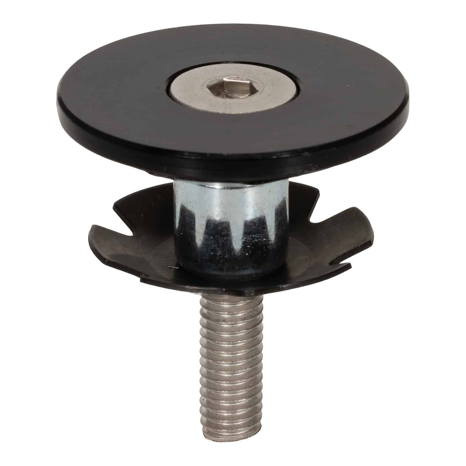 Elvedes stuurdop platte vorm 1 1/8 inch metalen stuurpen